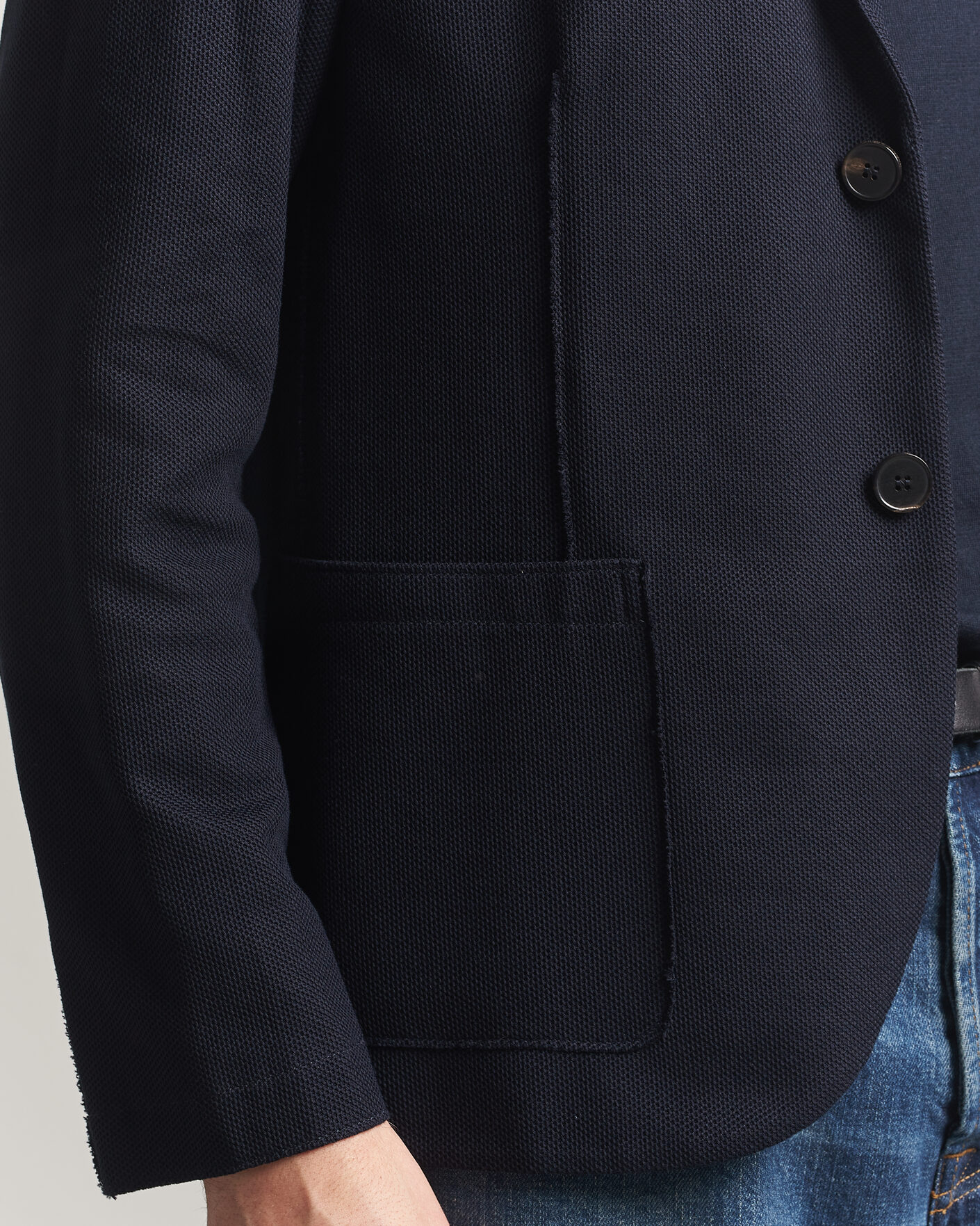 Herre | Dressjakker | Harris Wharf London | Loro Piana Honey Comb Blazer Navy Blue