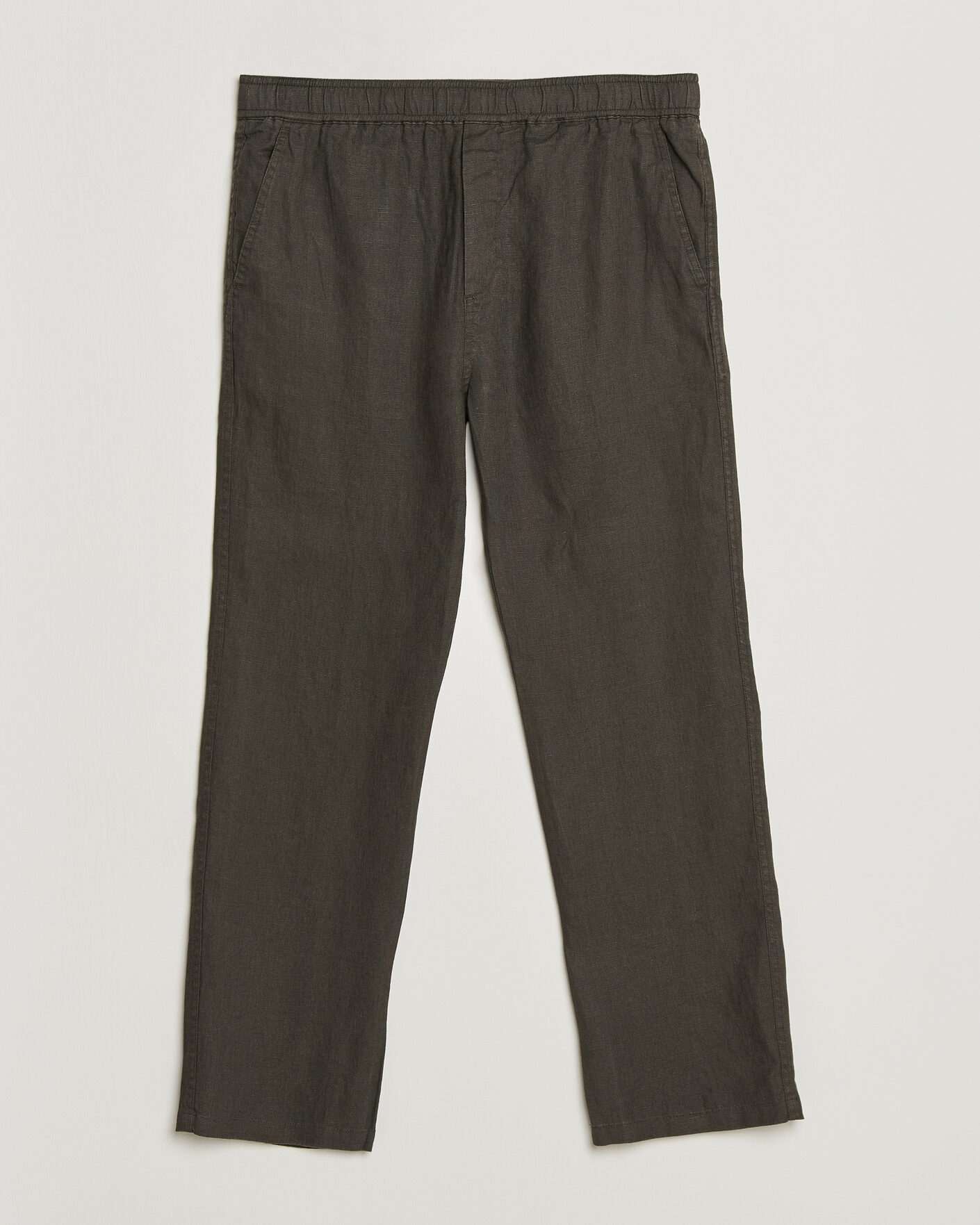 Herre | Bukser | Samsøe Samsøe | Jabari Linen Drawstring Trousers Black Olive