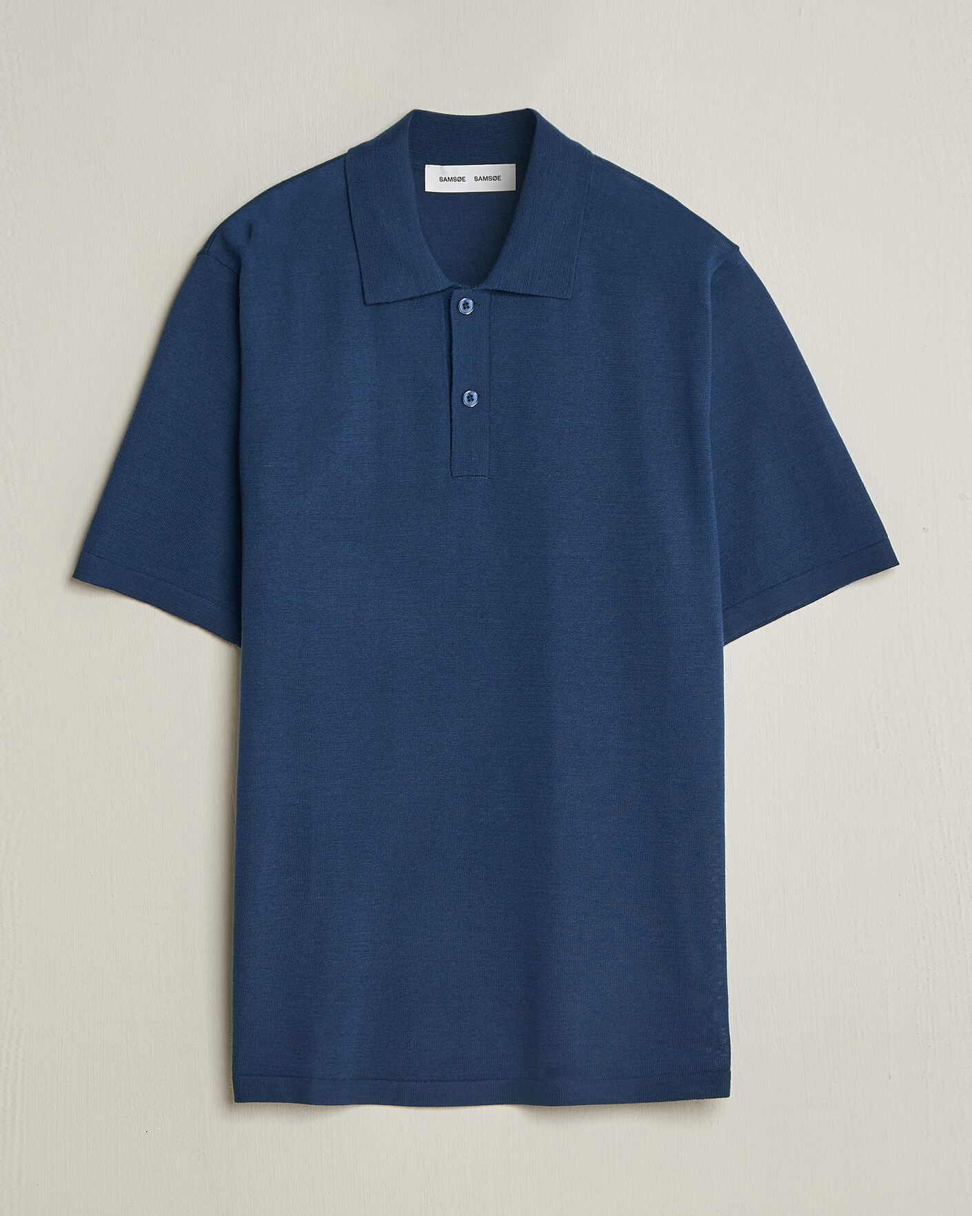 Herre | Pikéer | Samsøe Samsøe | Rowan Knitted Polo Insignia Blue