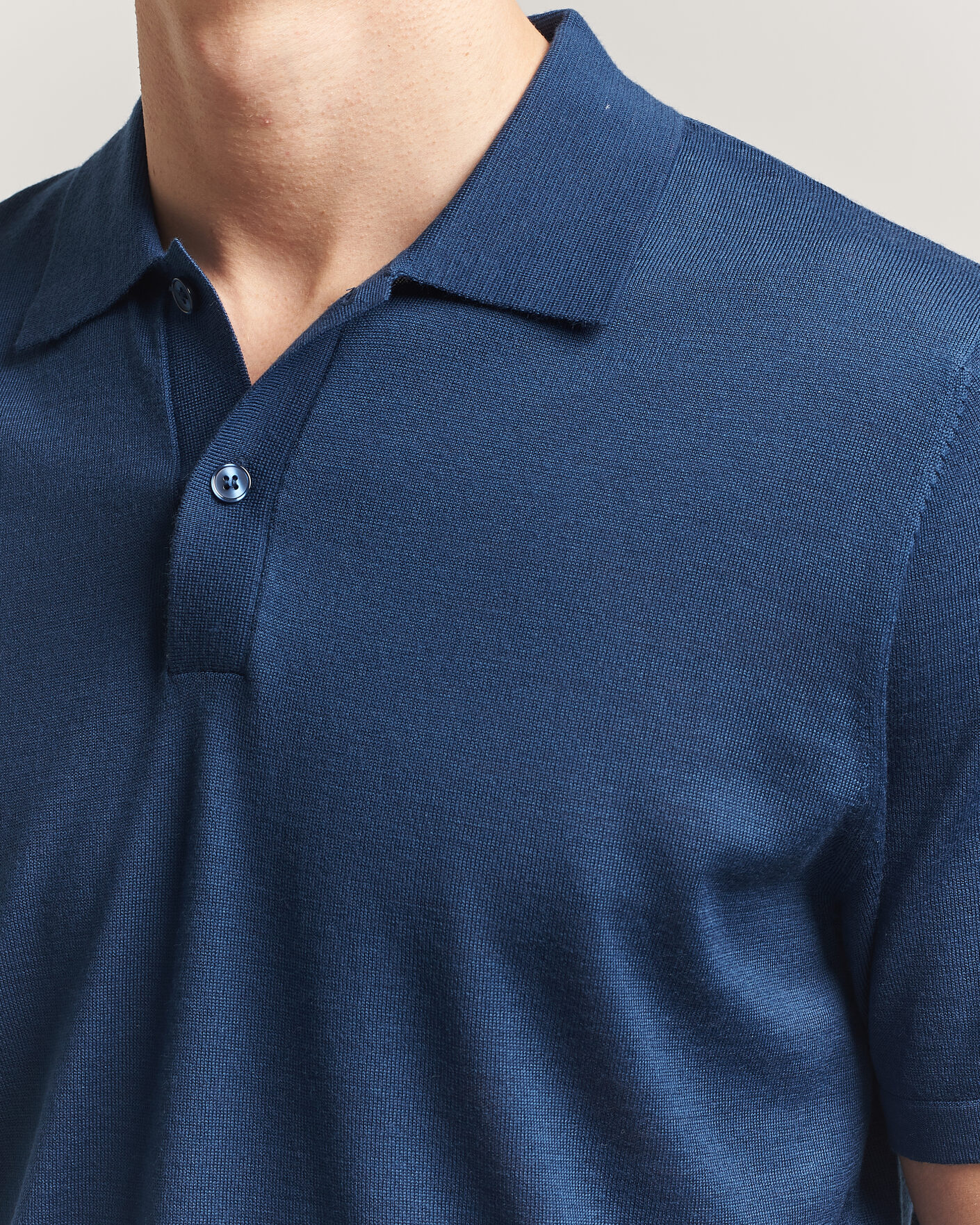 Herre | Pikéer | Samsøe Samsøe | Rowan Knitted Polo Insignia Blue
