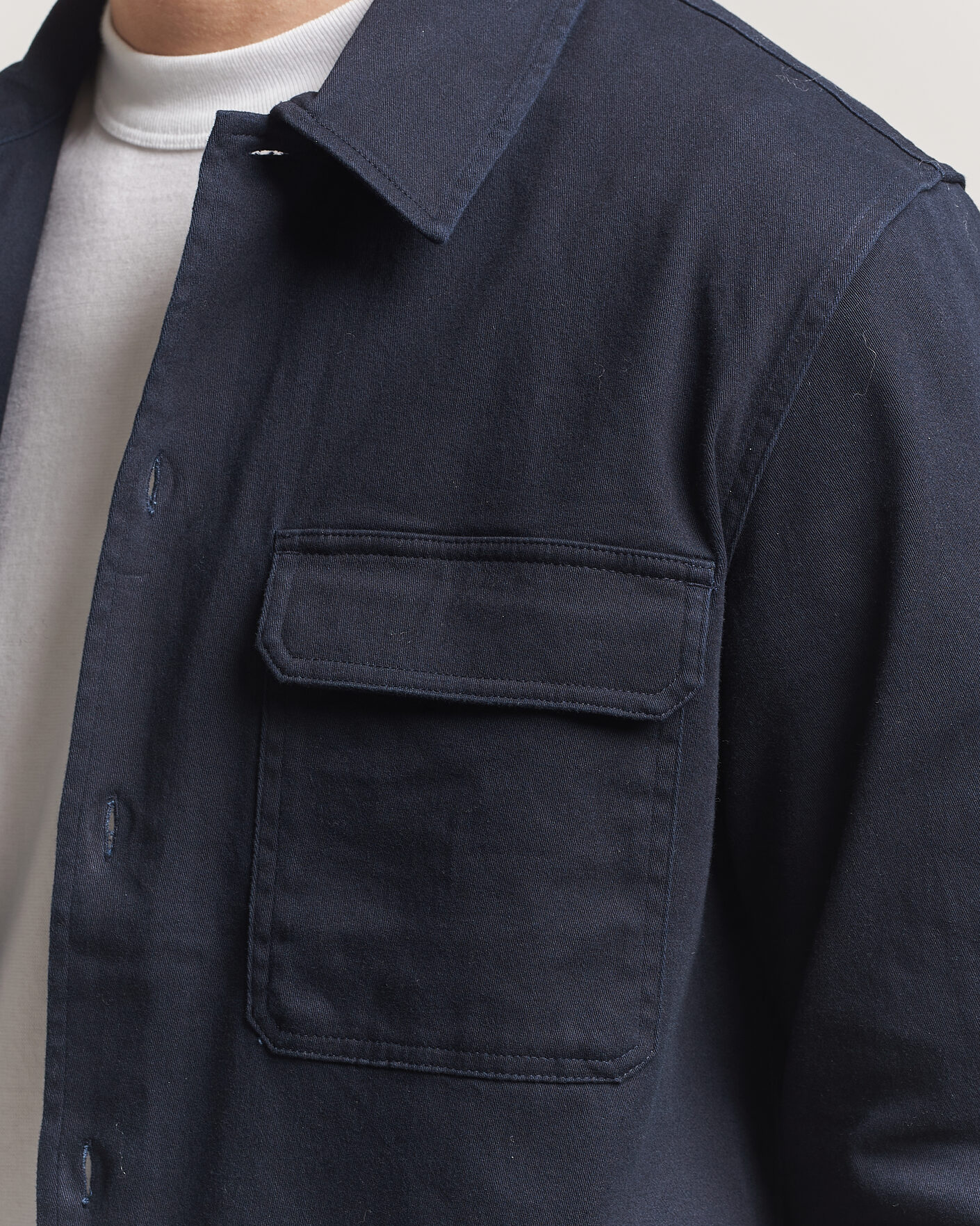 Herre | Skjorter | Samsøe Samsøe | Taka Cotton Overshirt Salute Navy