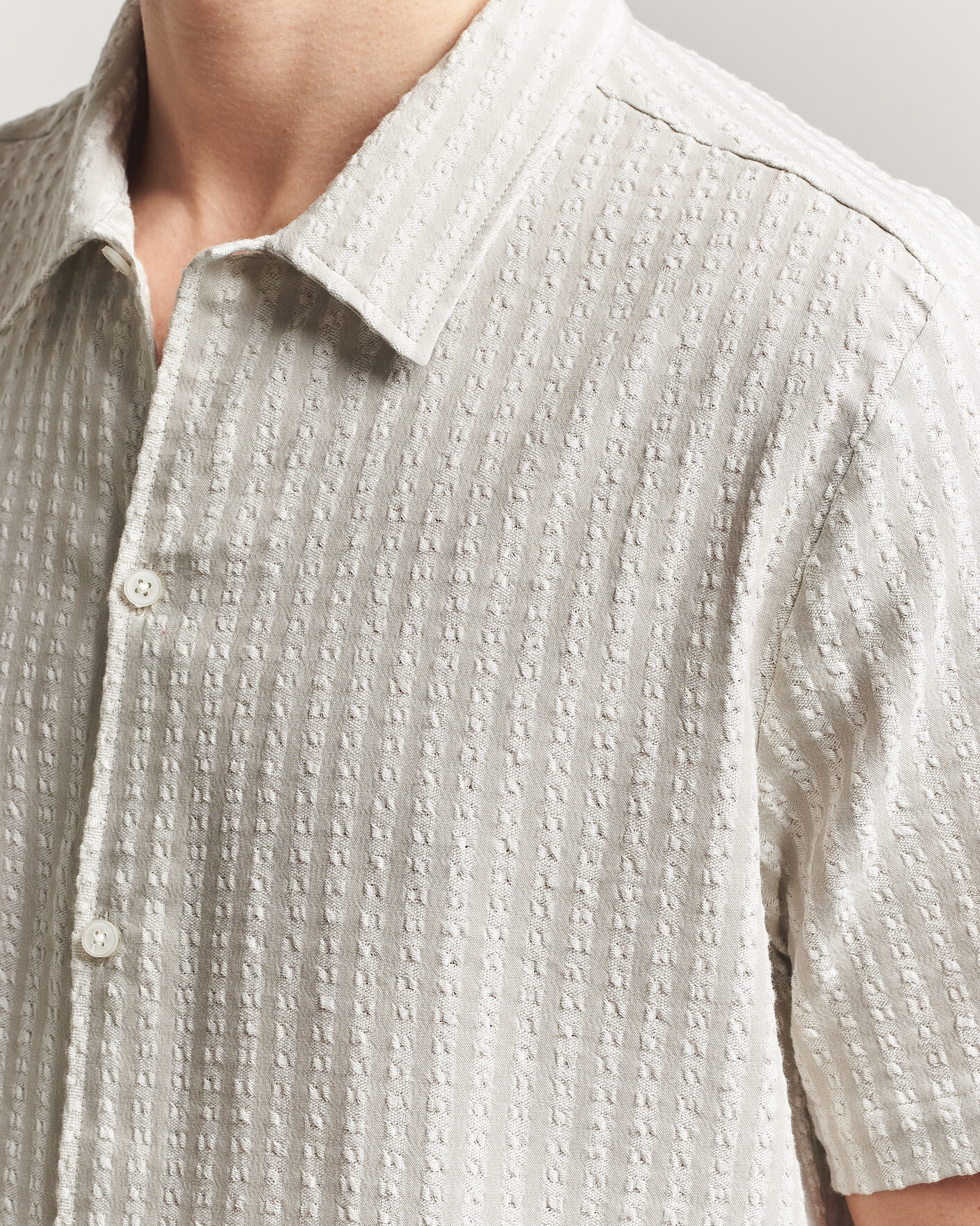 Herre | Skjorter | Samsøe Samsøe | Avan Structured Short Sleeve Shirt Moonstruck