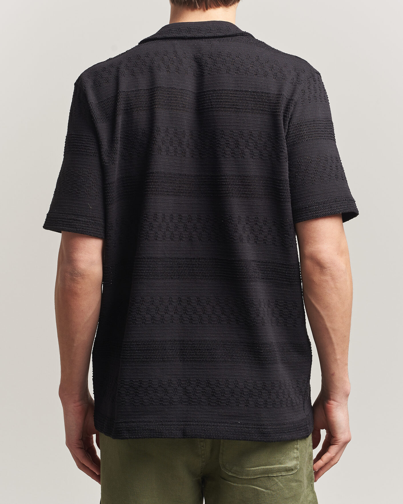 Herre | Skjorter | Samsøe Samsøe | Martin Knitted Short Sleeve Shirt Black