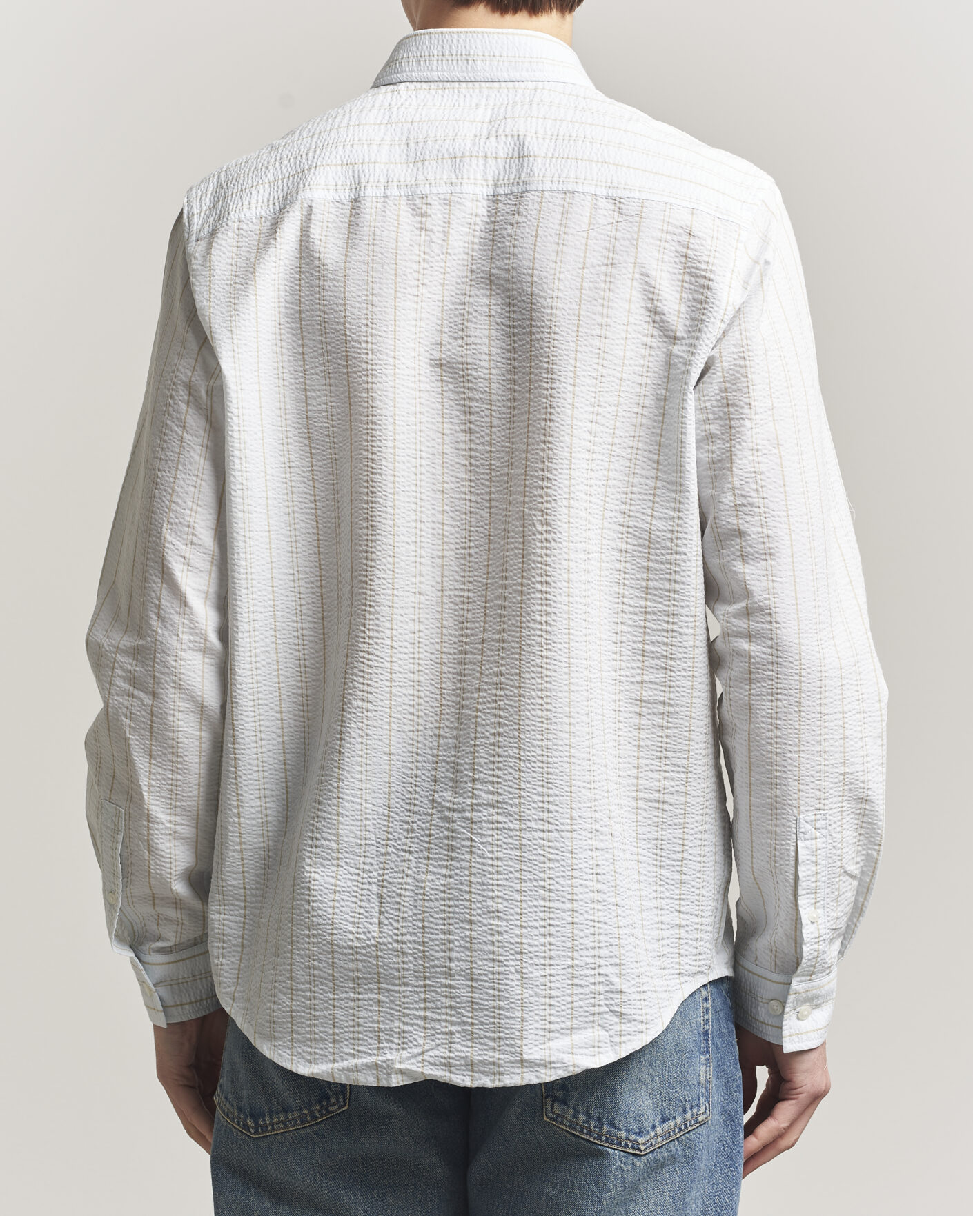 Herre | Skjorter | Samsøe Samsøe | Ryan Cotton Striped Shirt Skywriting