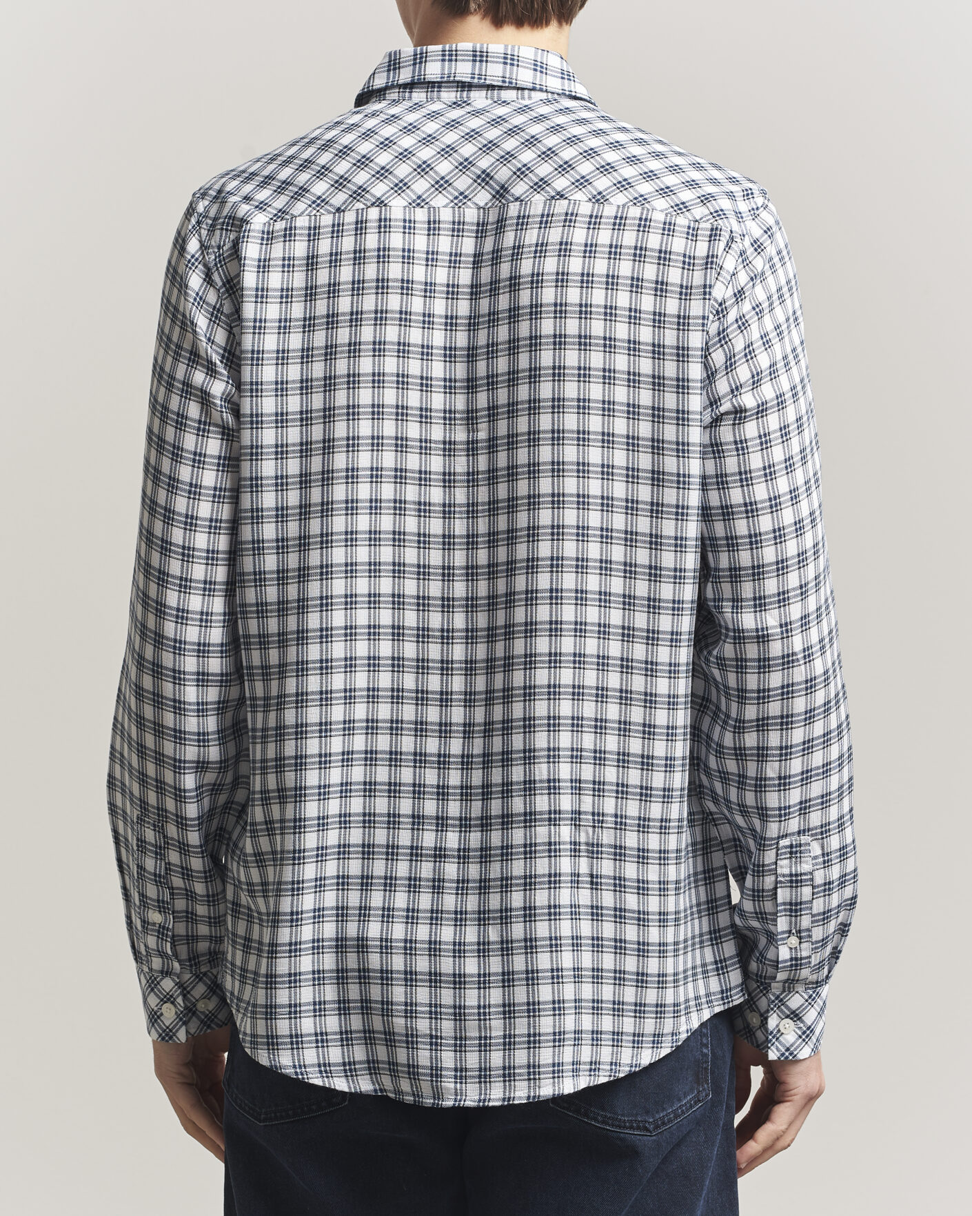 Herre | Skjorter | Samsøe Samsøe | Ryan Tencel Checked Shirt Blue