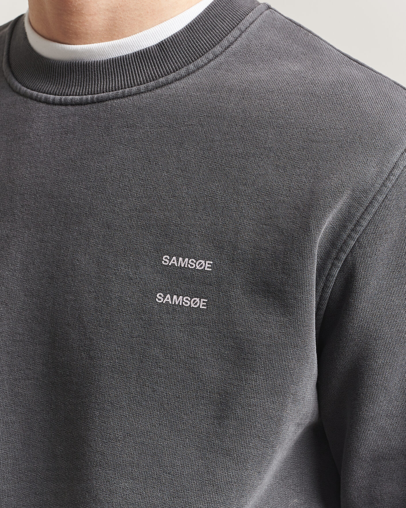 Herre | Gensere | Samsøe Samsøe | Joel Washed Organic Cotton Sweatshirt Black