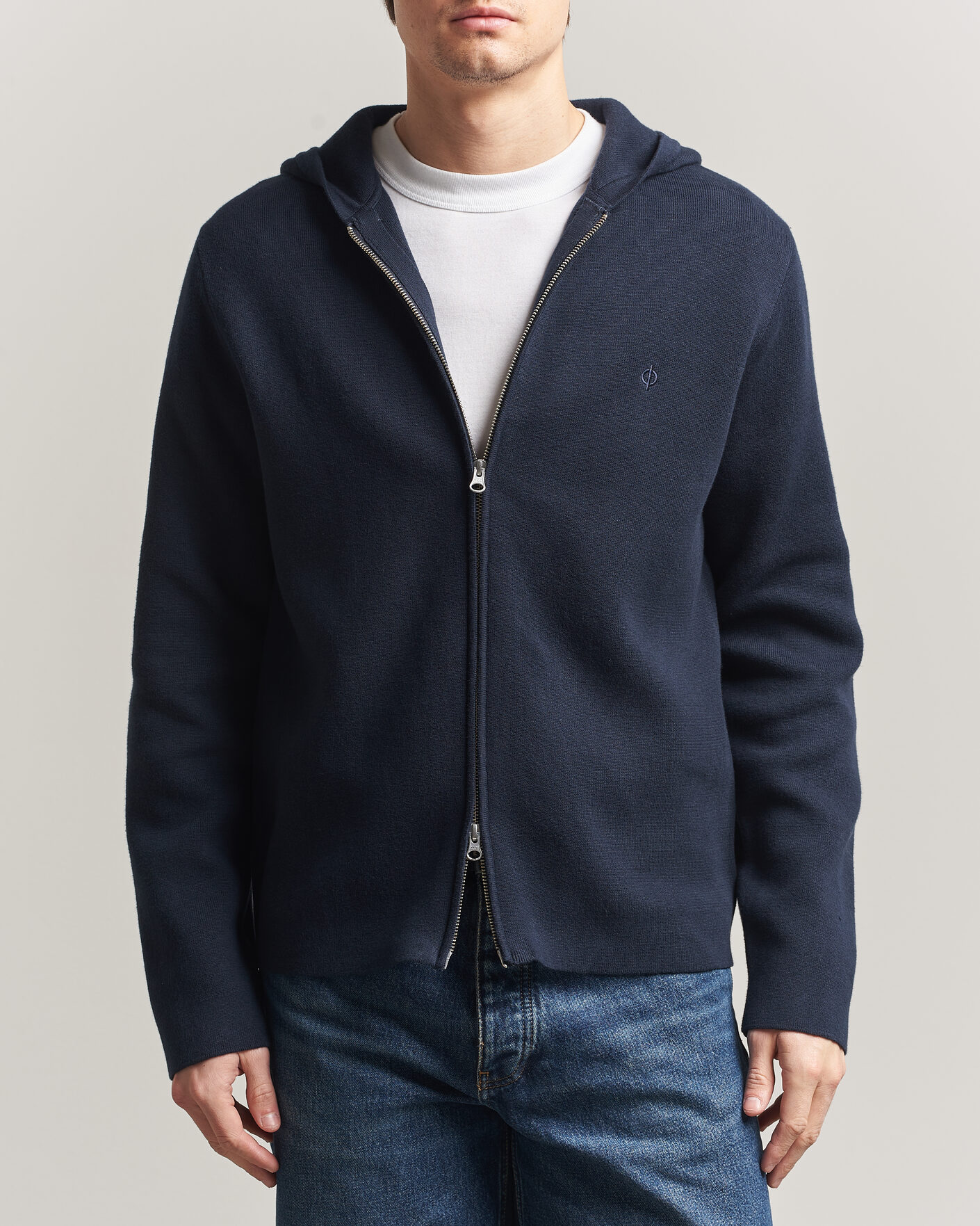 Herre | Gensere | Samsøe Samsøe | Niklas Full Zip Hoodie Salute Navy