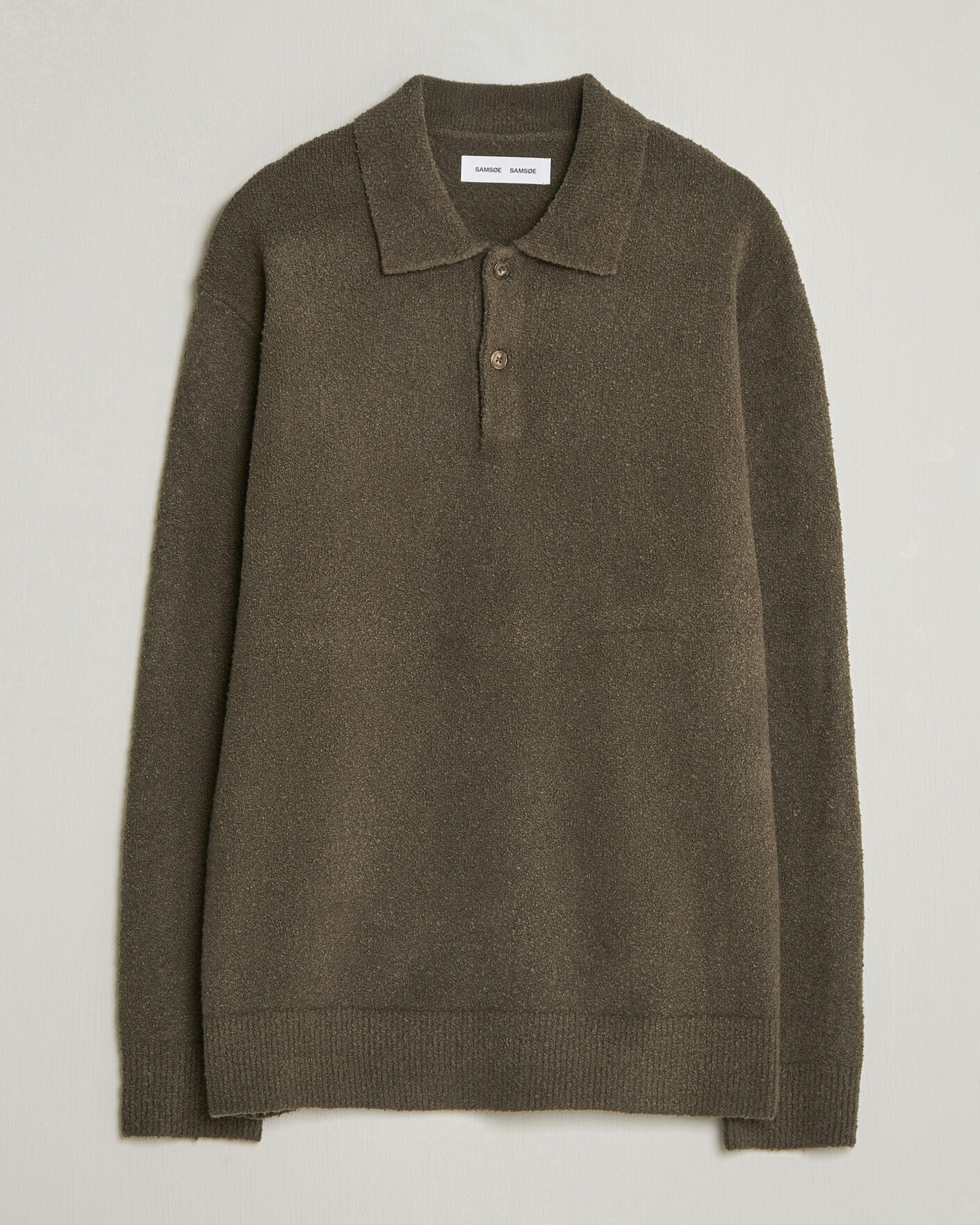 Herre | Gensere | Samsøe Samsøe | Nino Knitted Polo Black Olive