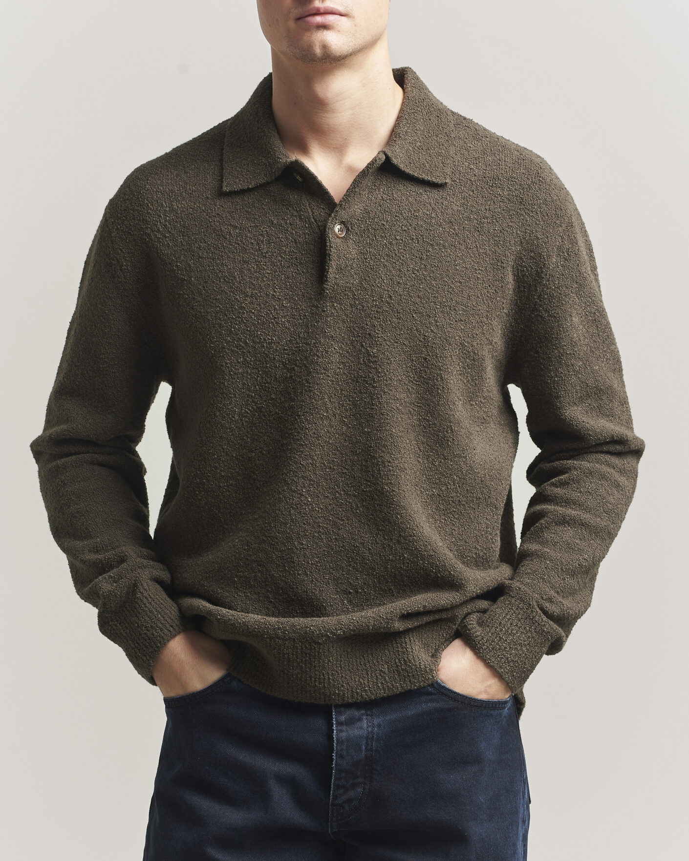 Herre | Gensere | Samsøe Samsøe | Nino Knitted Polo Black Olive