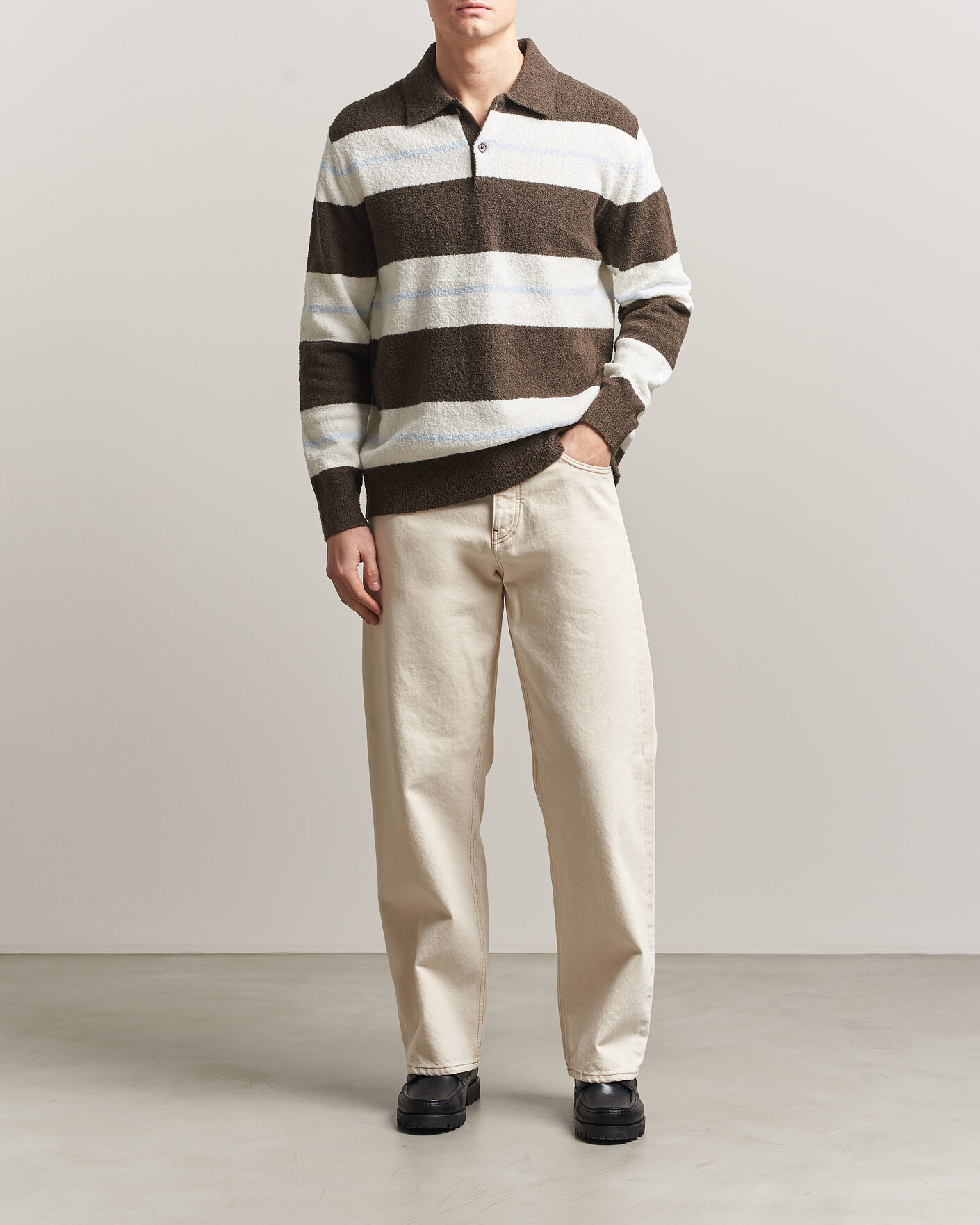 Herre | Gensere | Samsøe Samsøe | Nino Knitted Polo Black Olive/White