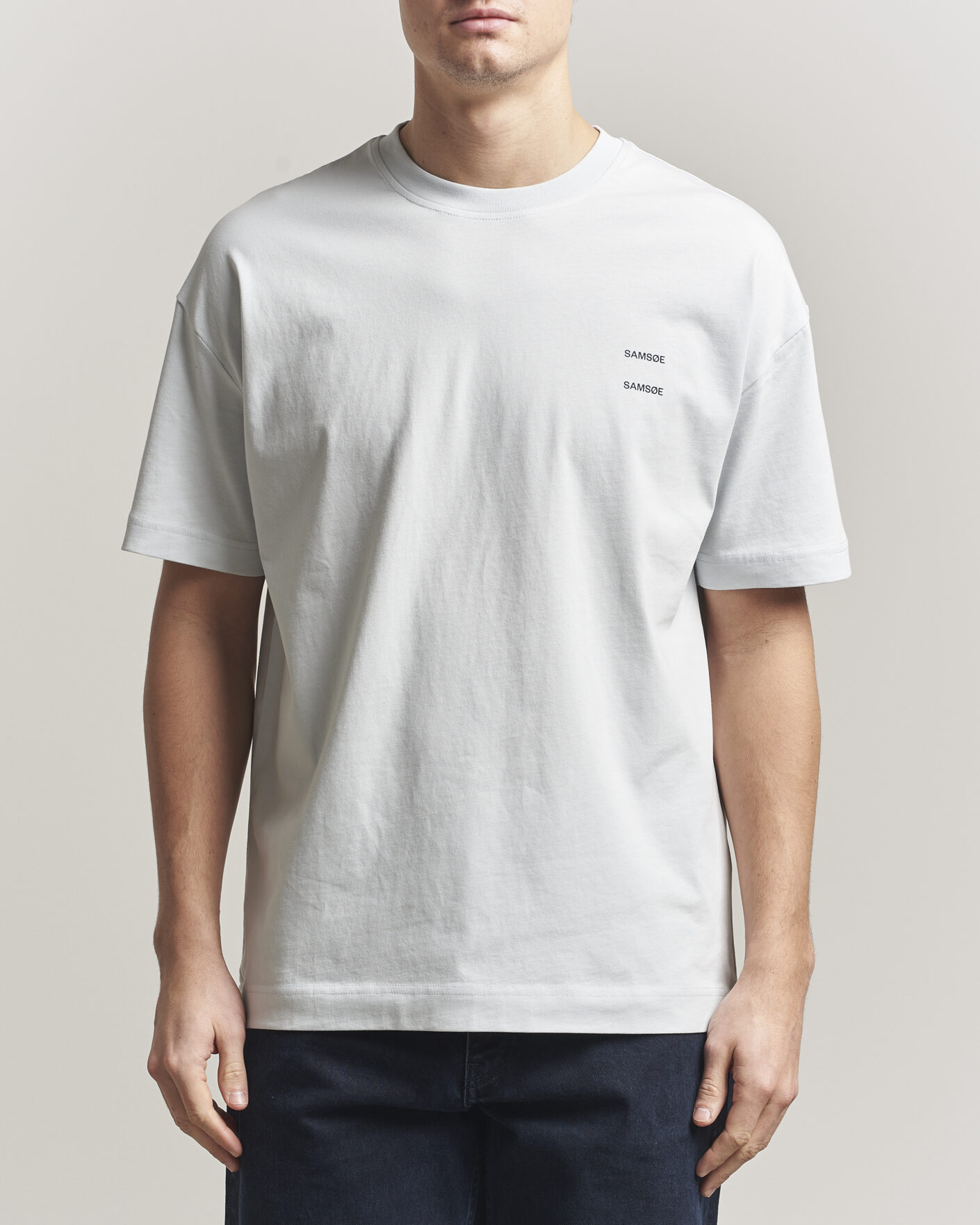 Herre | T-Shirts | Samsøe Samsøe | Joel Organic Cotton T-Shirt Skywriting
