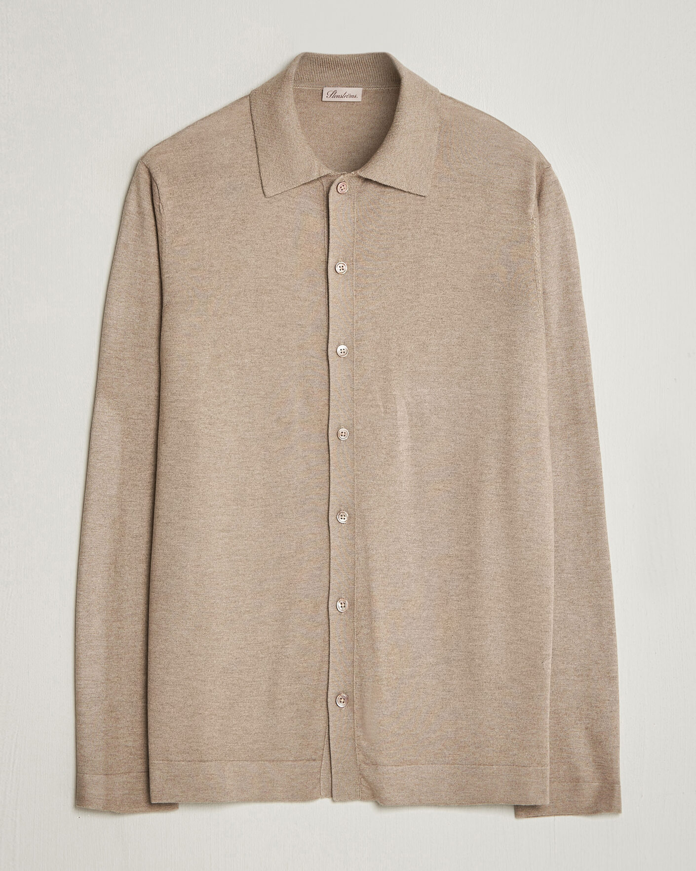 Herre | Gensere | Stenströms | Silk/Cashmere Cardigan Taupe