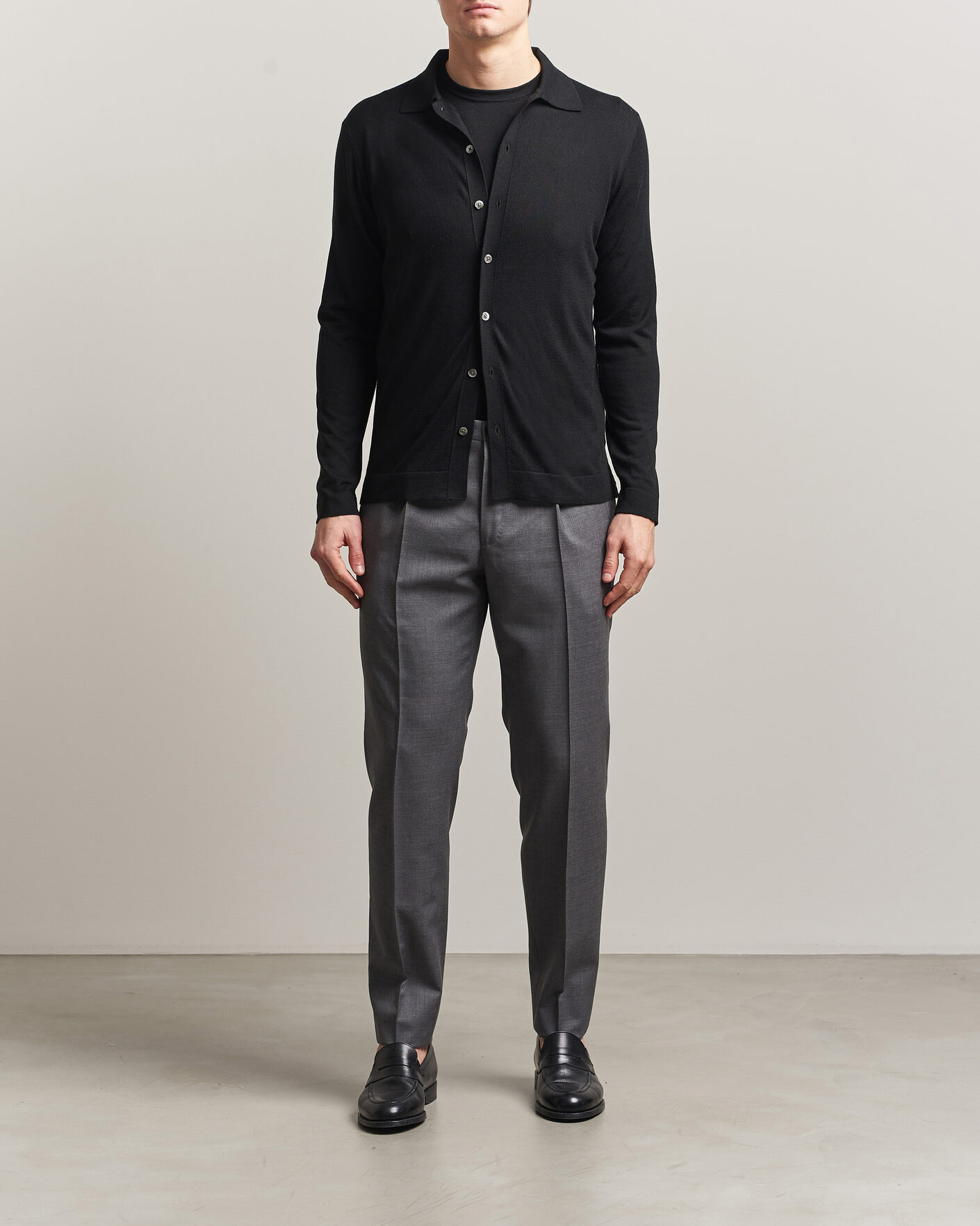 Herre | Gensere | Stenströms | Silk/Cashmere Cardigan Black