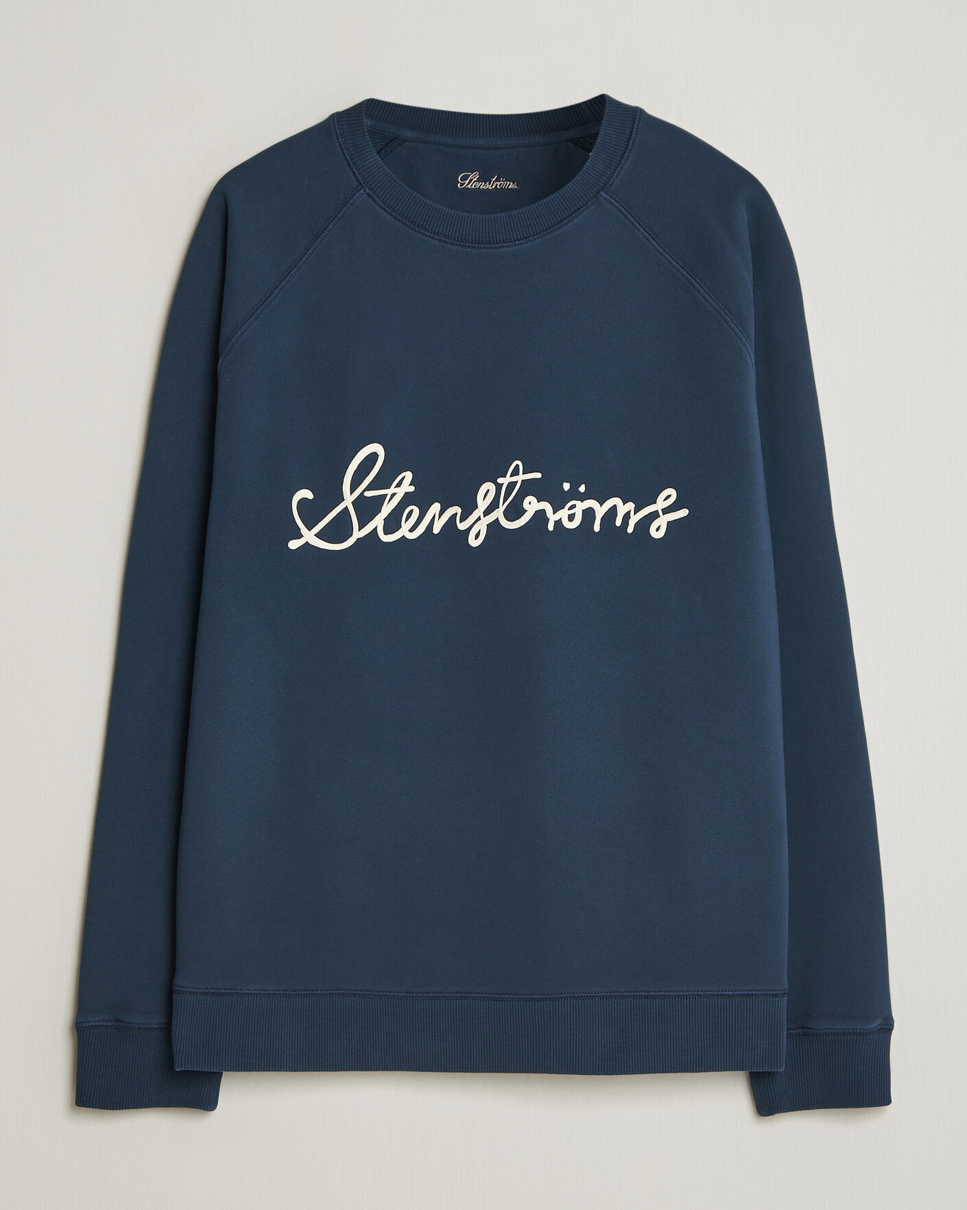Herre | Gensere | Stenströms | Raglan Crew Logo Sweater Navy