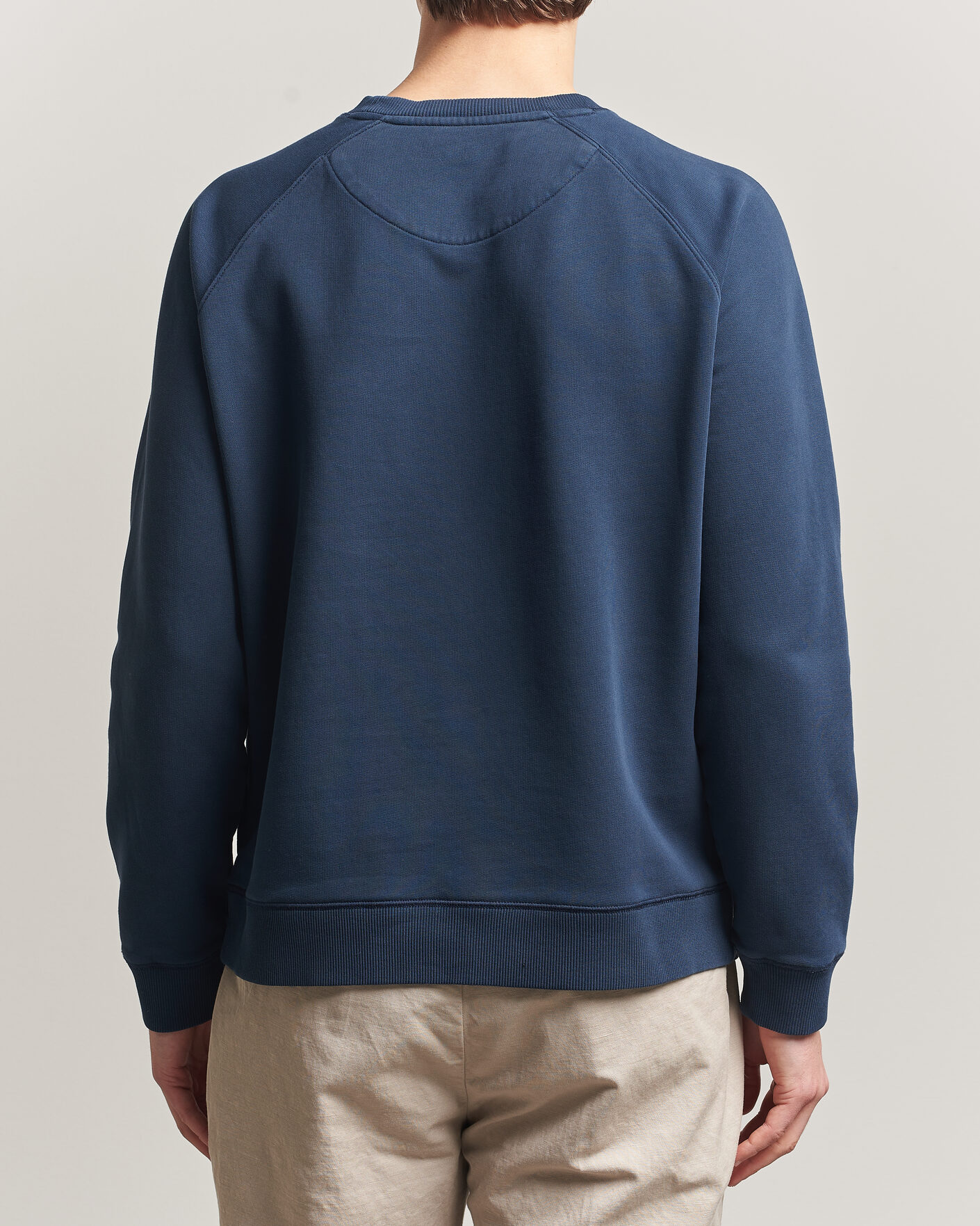 Herre | Gensere | Stenströms | Raglan Crew Logo Sweater Navy