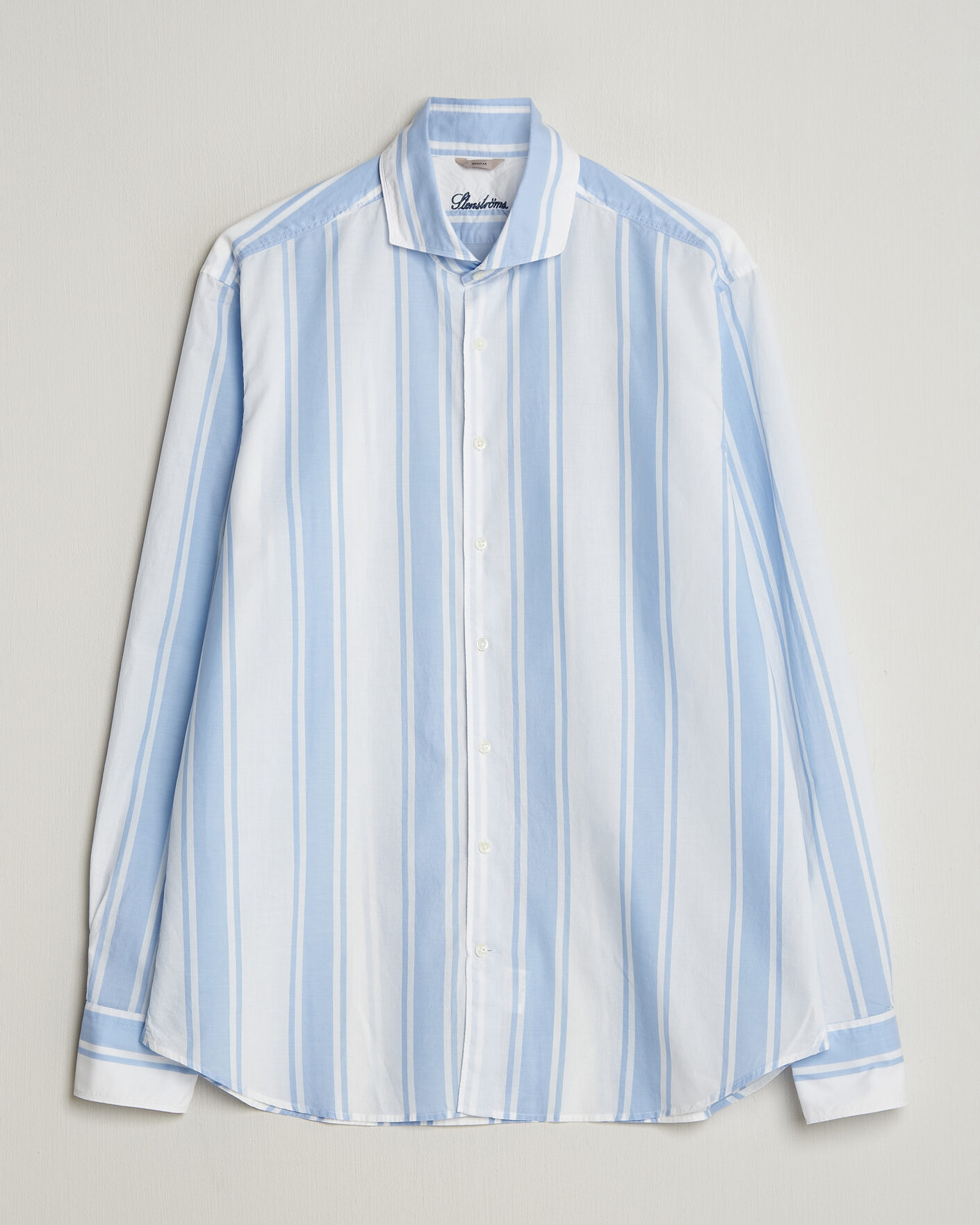Herre | Skjorter | Stenströms | Regular Fit Thin Poplin Stripe Shirt Blue