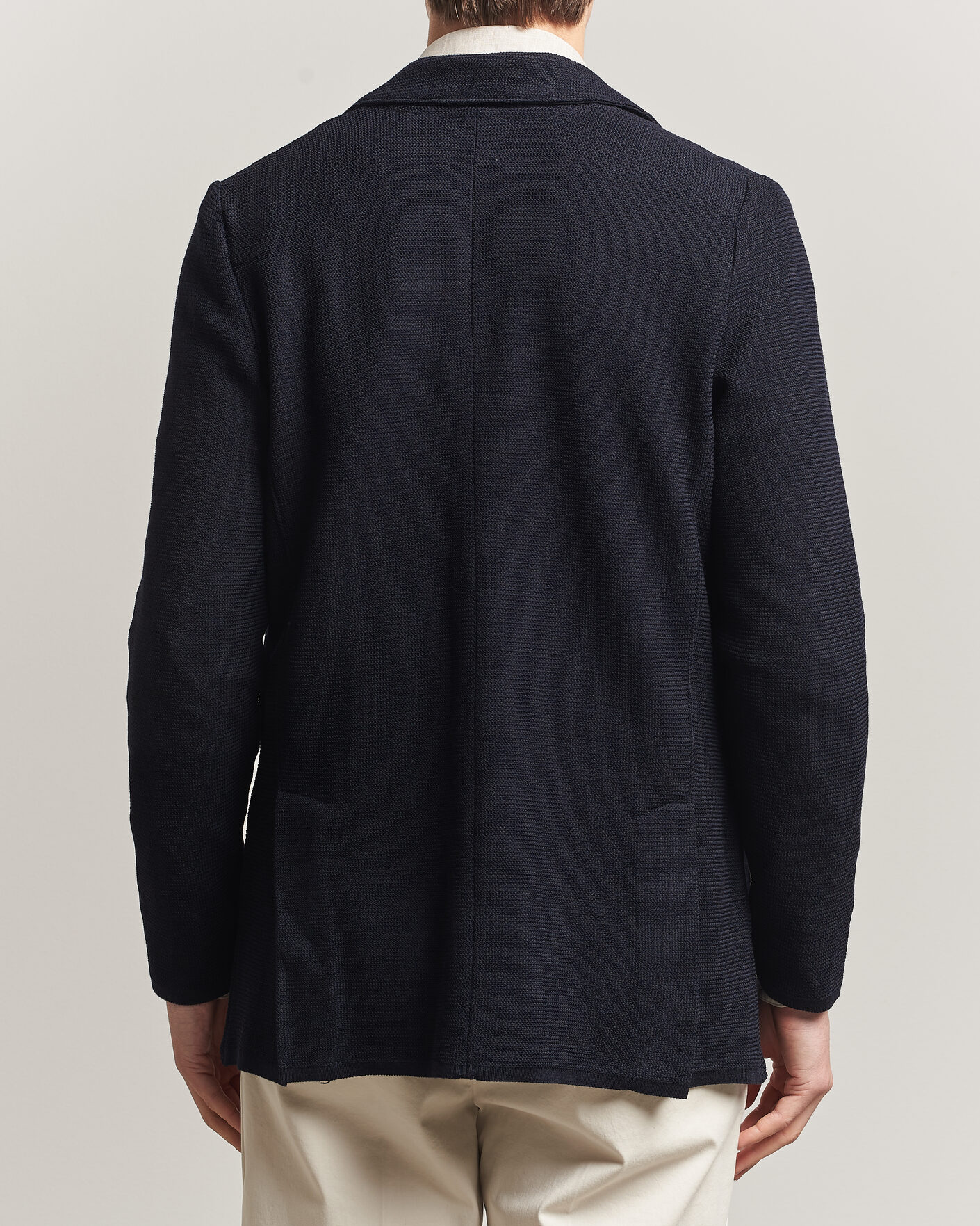 Herre | Dressjakker | Stenströms | Milano Knitted Textured Blazer Navy