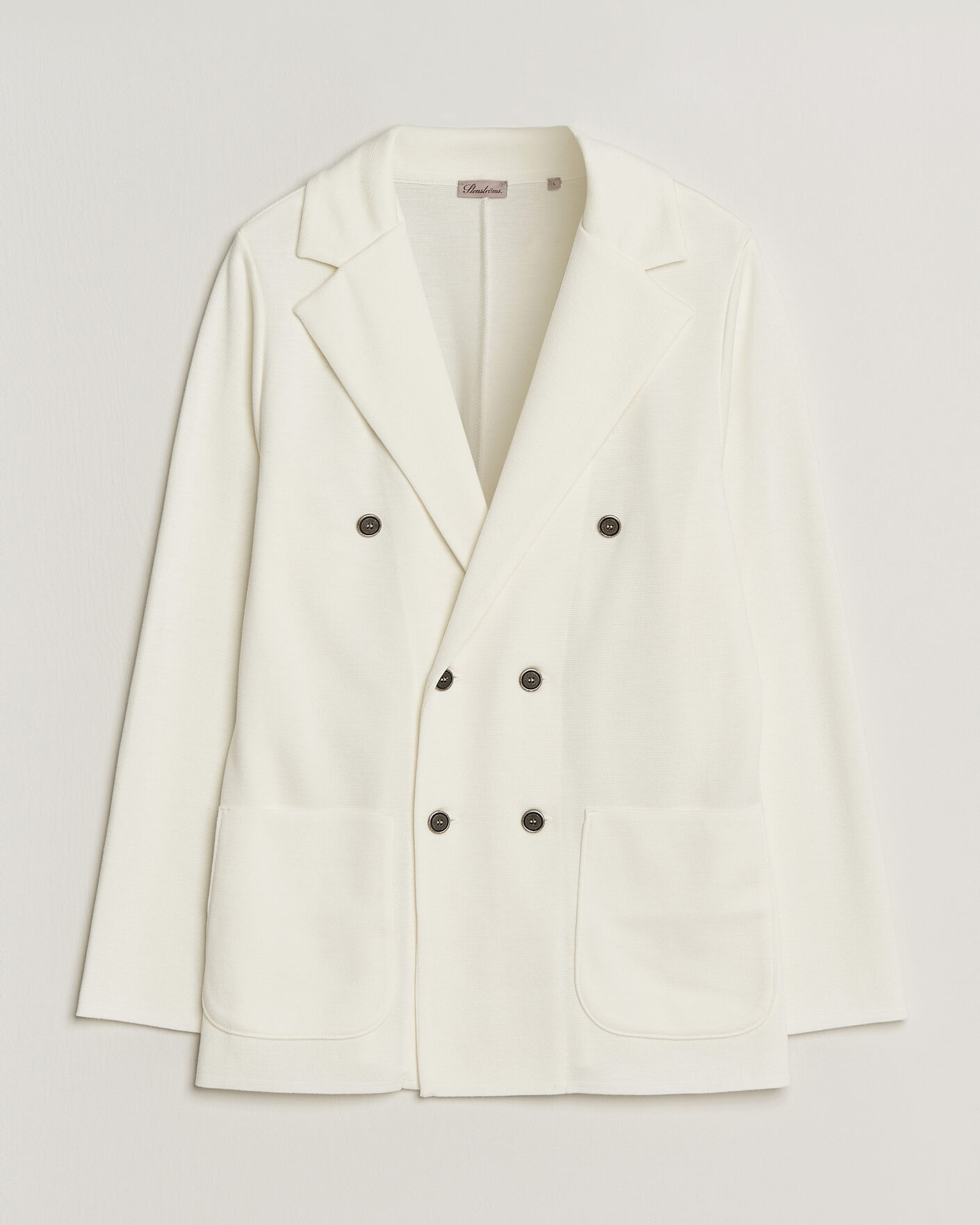 Herre | Dressjakker | Stenströms | Milano Knitted DB Textured Blazer White