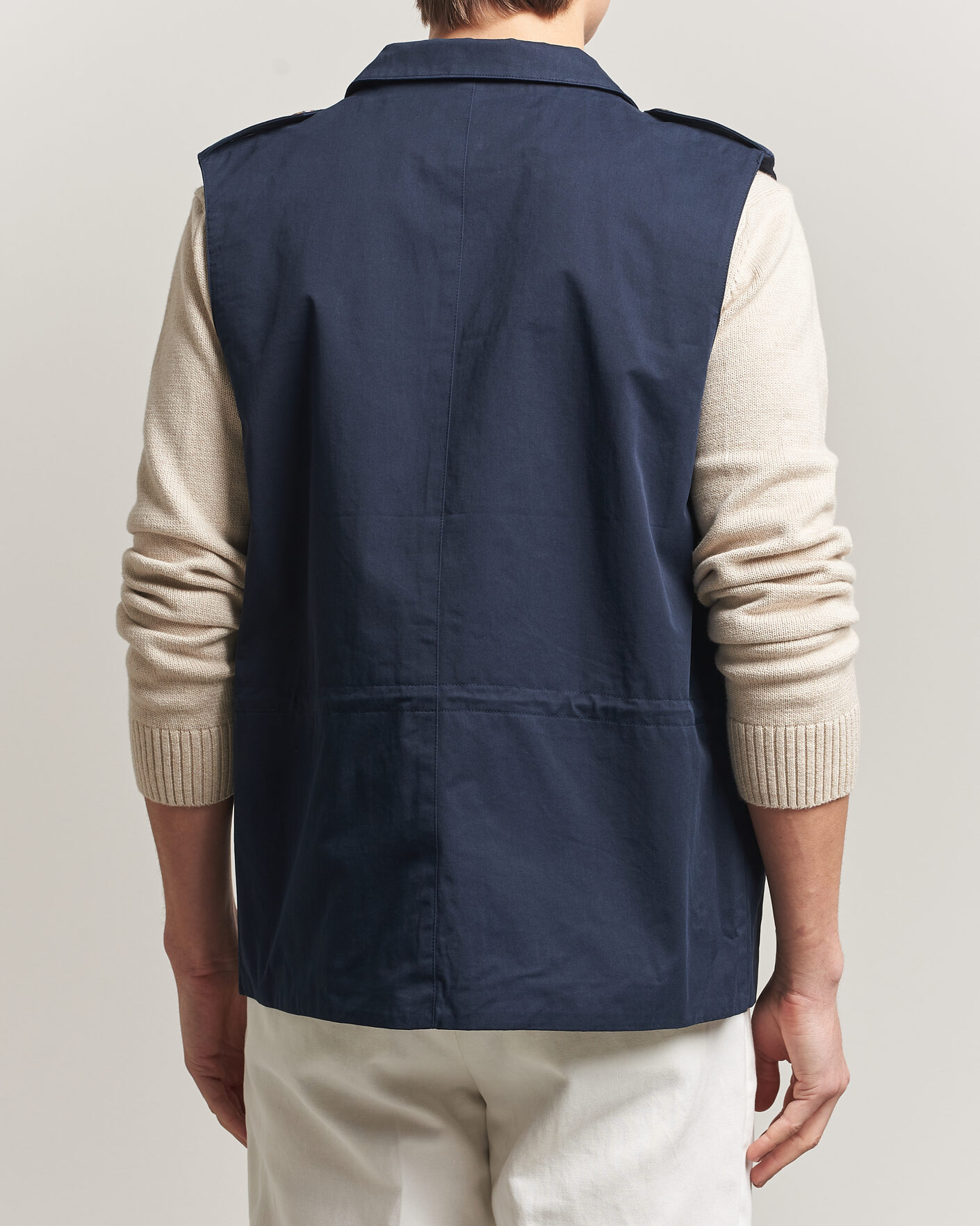 Herre | Vester | Stenströms | Cotton Twill Vest Navy