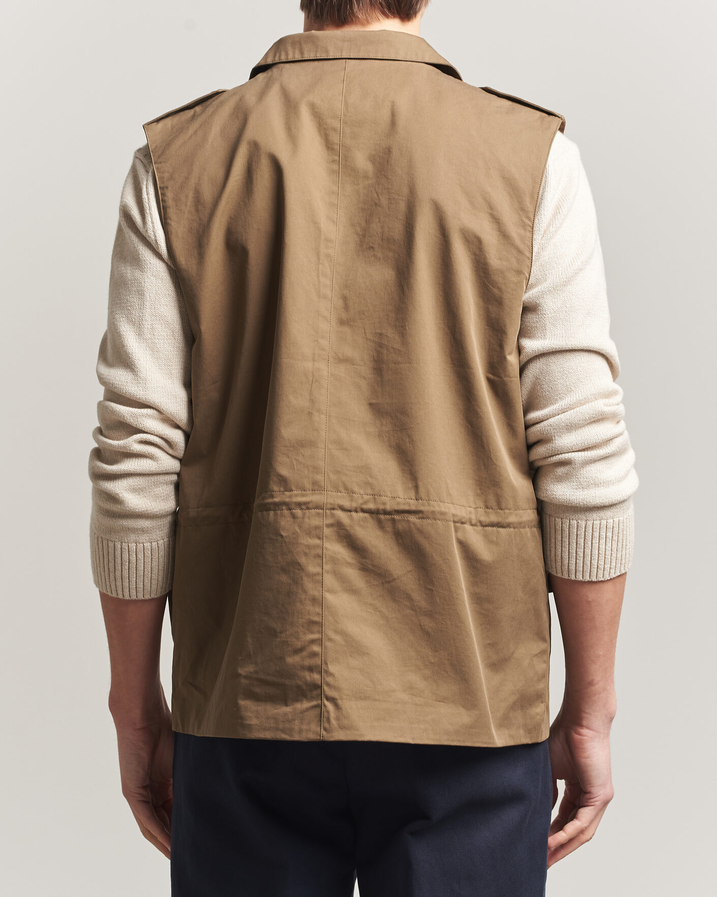 Herre | Vester | Stenströms | Cotton  Twill Vest Olive