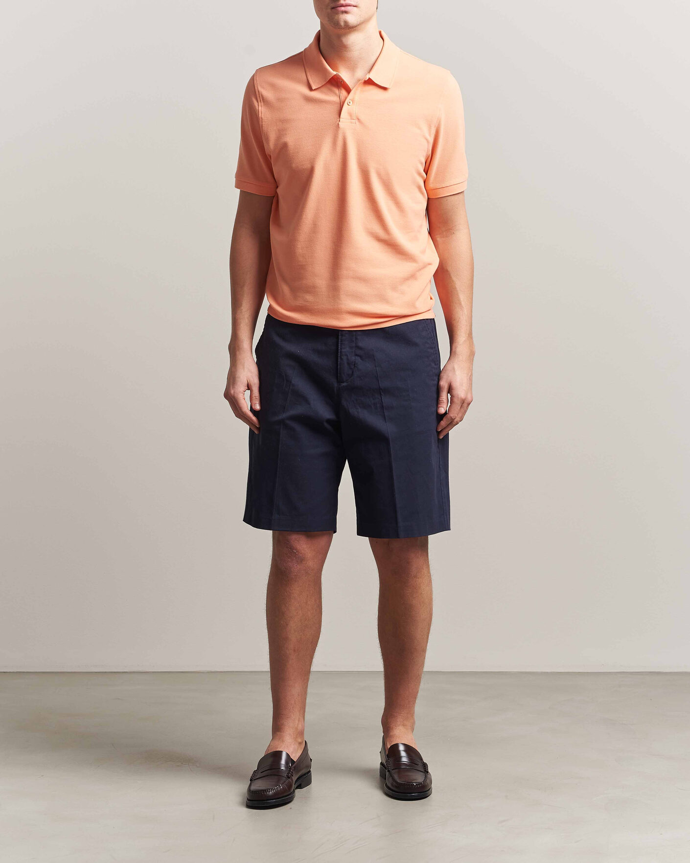 Herre | Pikéer | Stenströms | Organic Cotton Piquet Polo Shirt Mandarin