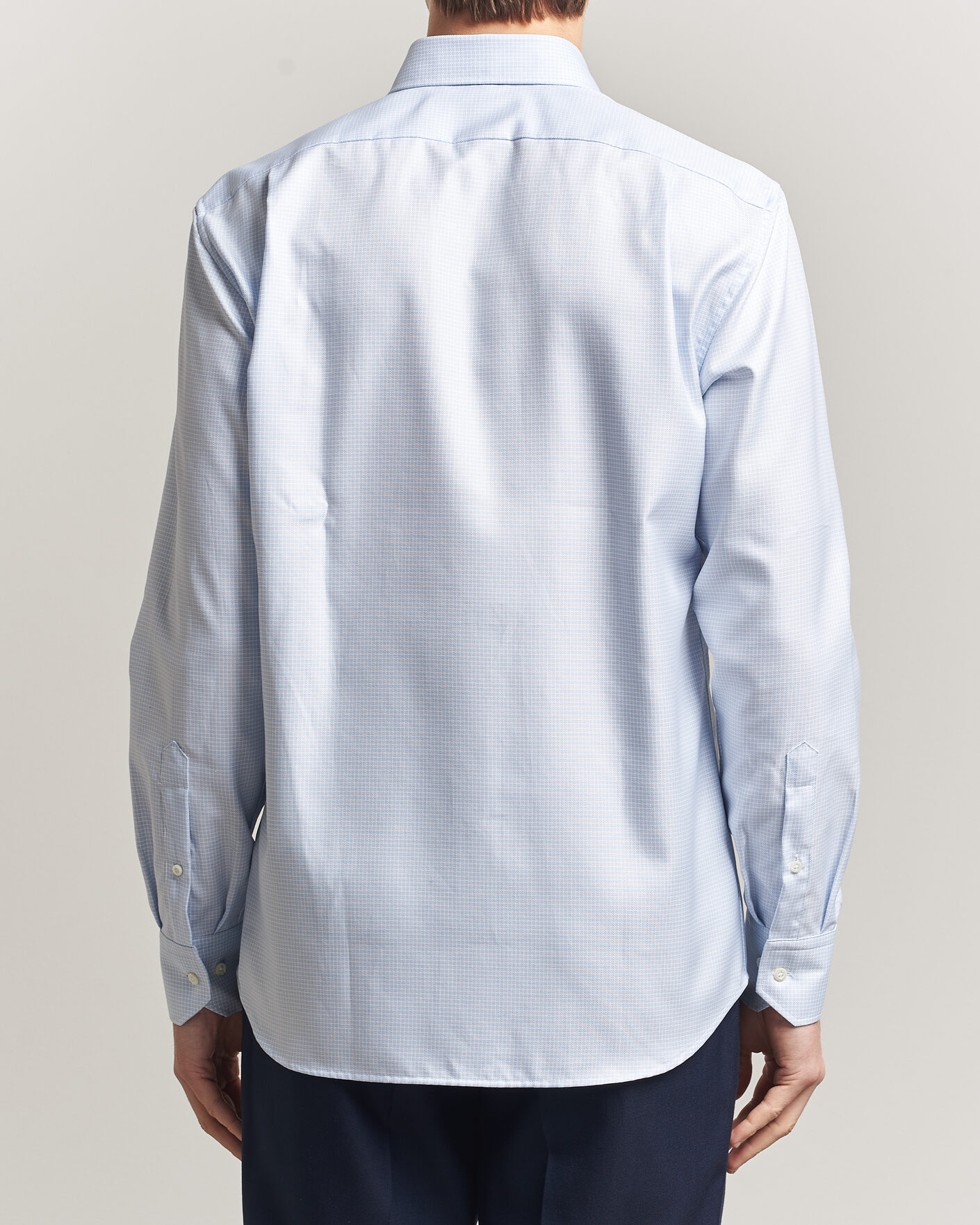 Herre | Skjorter | Stenströms | Regular Fit Micro Structure Shirt Light Blue