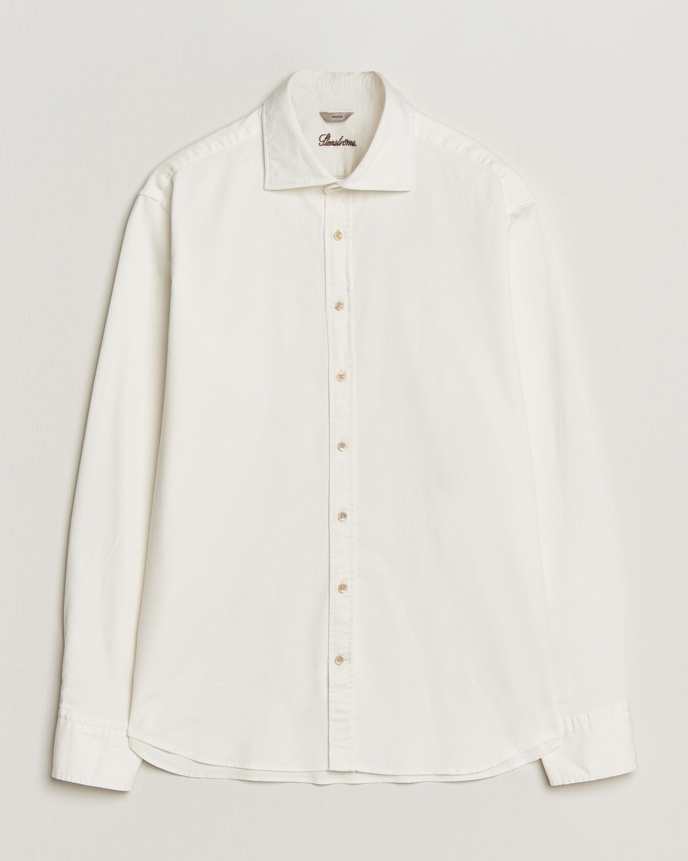 Herre | Skjorter | Stenströms | Regular Fit Garment Washed Denim Shirt White