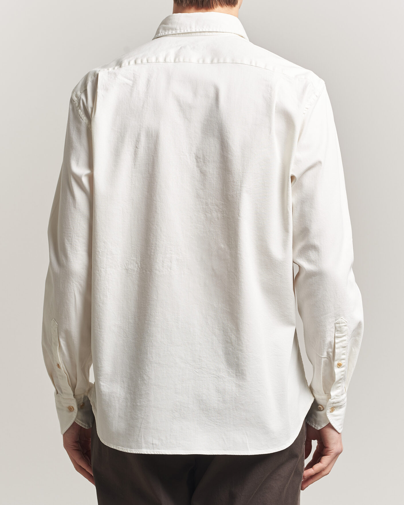 Herre | Skjorter | Stenströms | Regular Fit Garment Washed Denim Shirt White