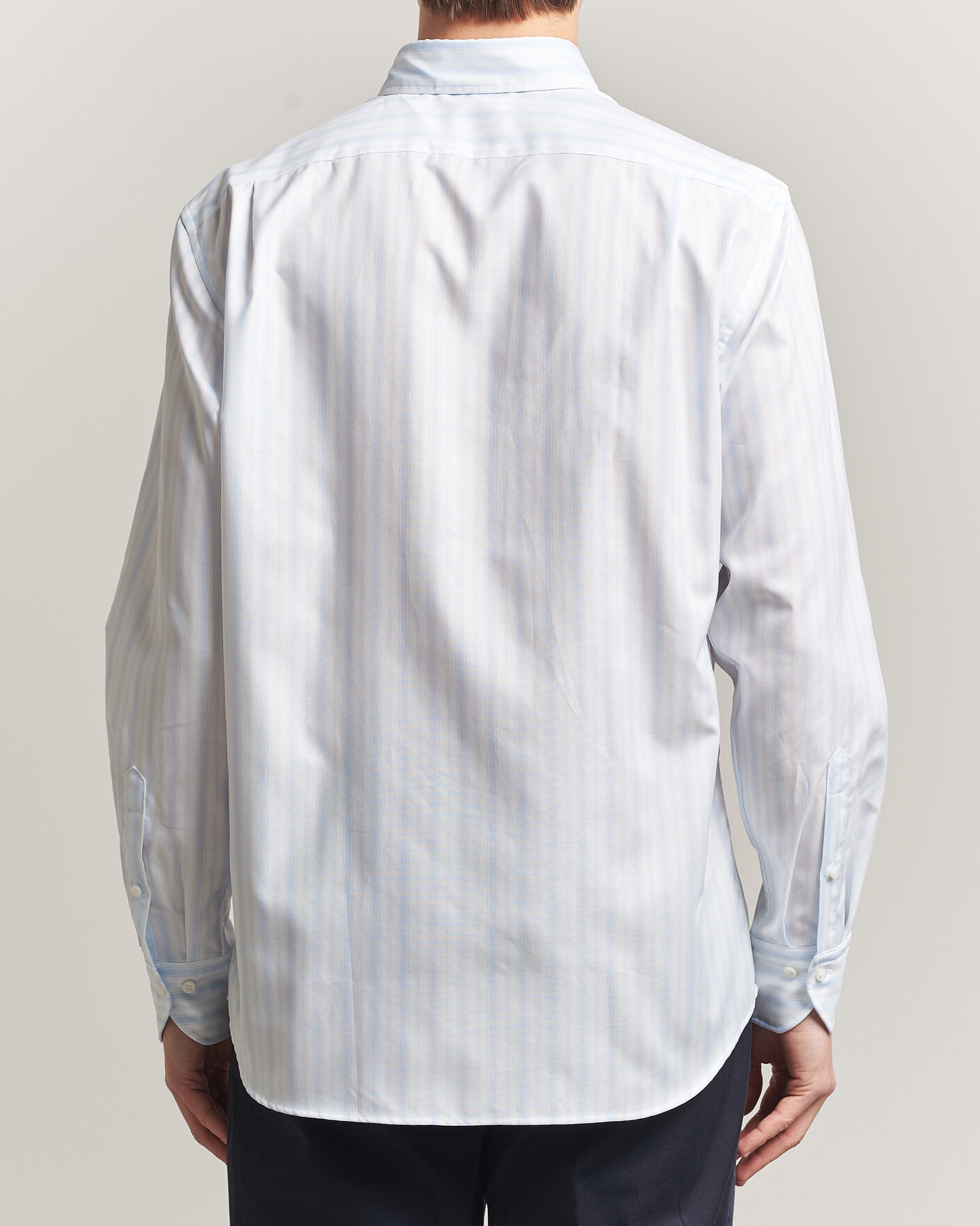 Herre | Skjorter | Stenströms | Regular Fit Striped Oxford Shirt Light Blue