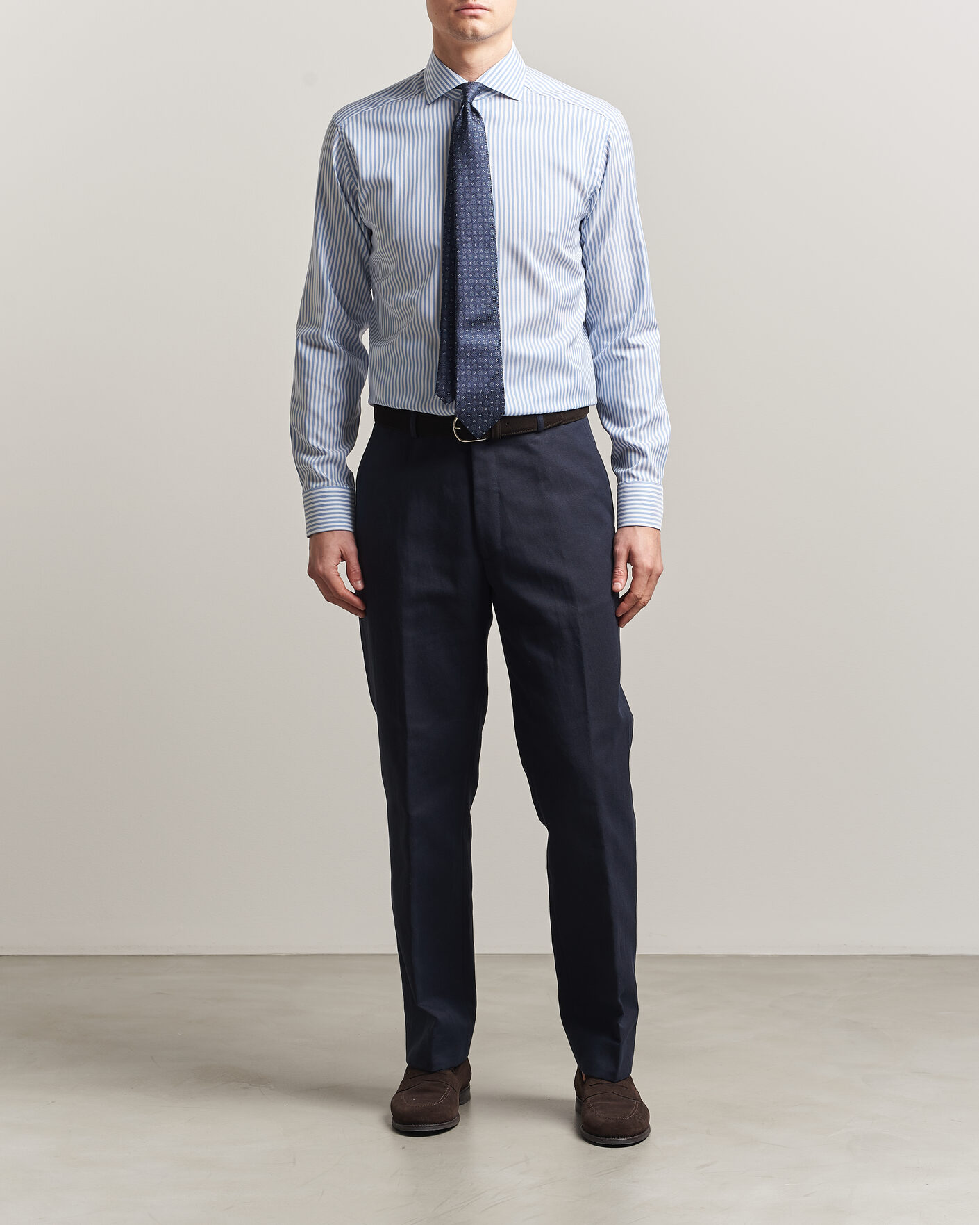 Herre | Skjorter | Eton | Slim Fit Signature Oxford Striped Shirt Light Blue