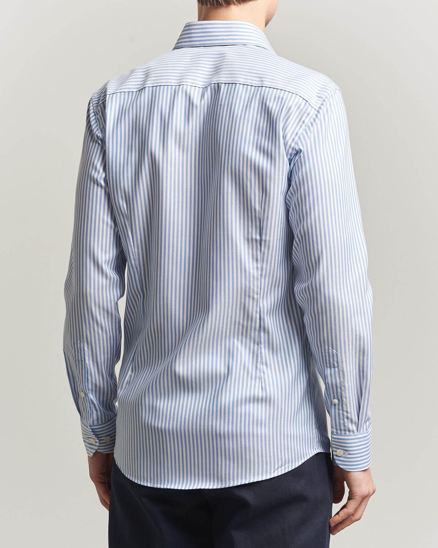 Herre | Skjorter | Eton | Slim Fit Signature Oxford Striped Shirt Light Blue