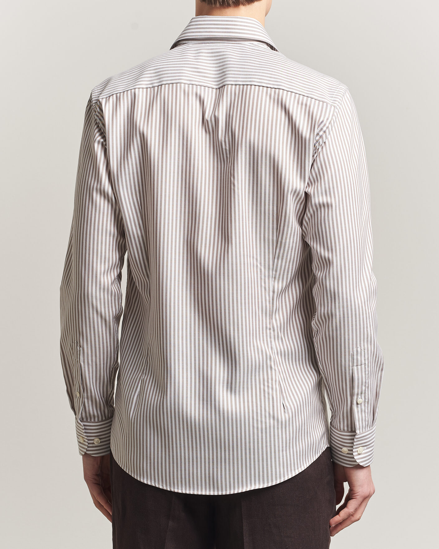 Herre | Skjorter | Eton | Slim Fit Signature Oxford Striped Shirt Beige