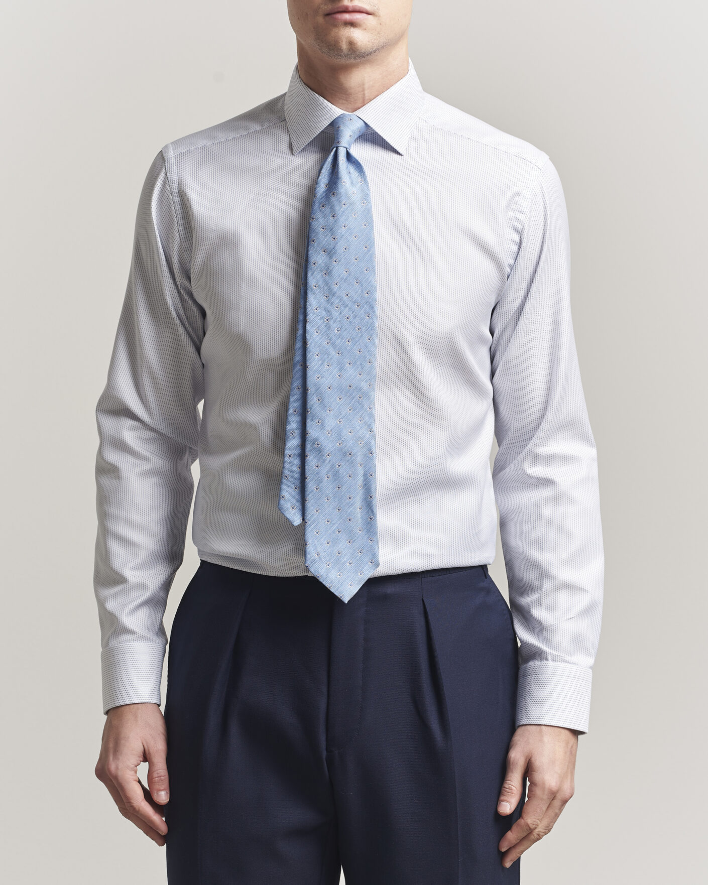 Herre | Skjorter | Eton | Slim Fit Signature Twill Structured Shirt Light Blue