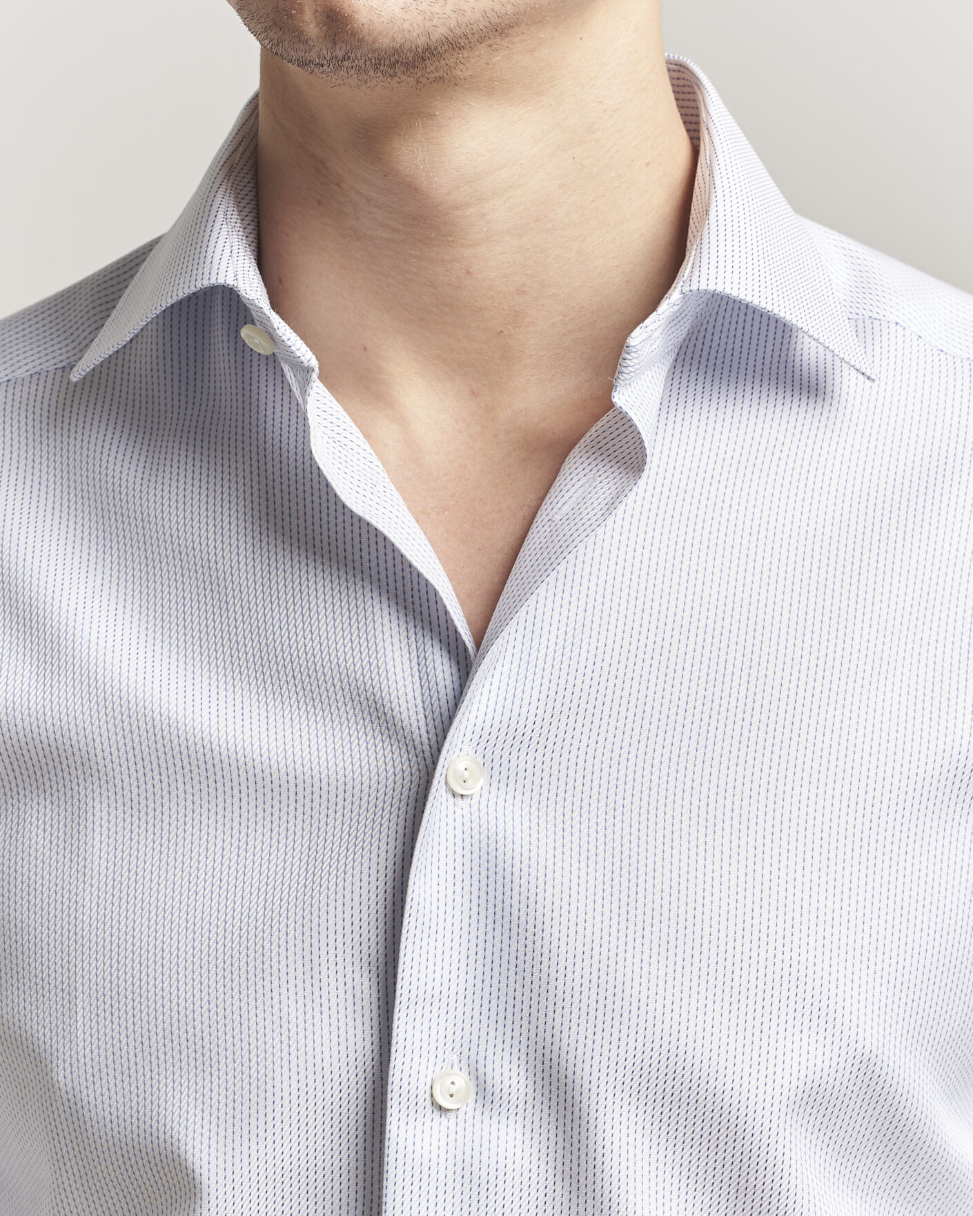 Herre | Skjorter | Eton | Slim Fit Signature Twill Structured Shirt Light Blue
