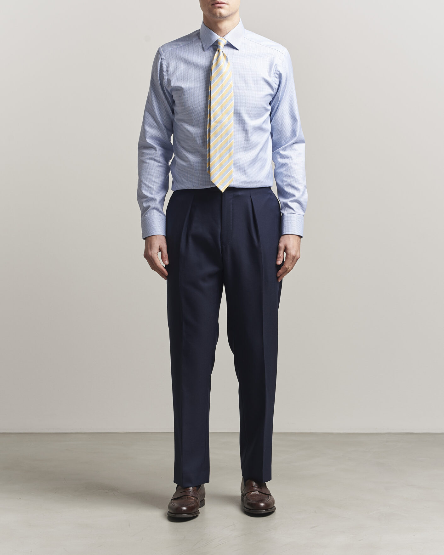 Herre | Skjorter | Eton | Slim Fit Signature Twill Structured Shirt Mid Blue