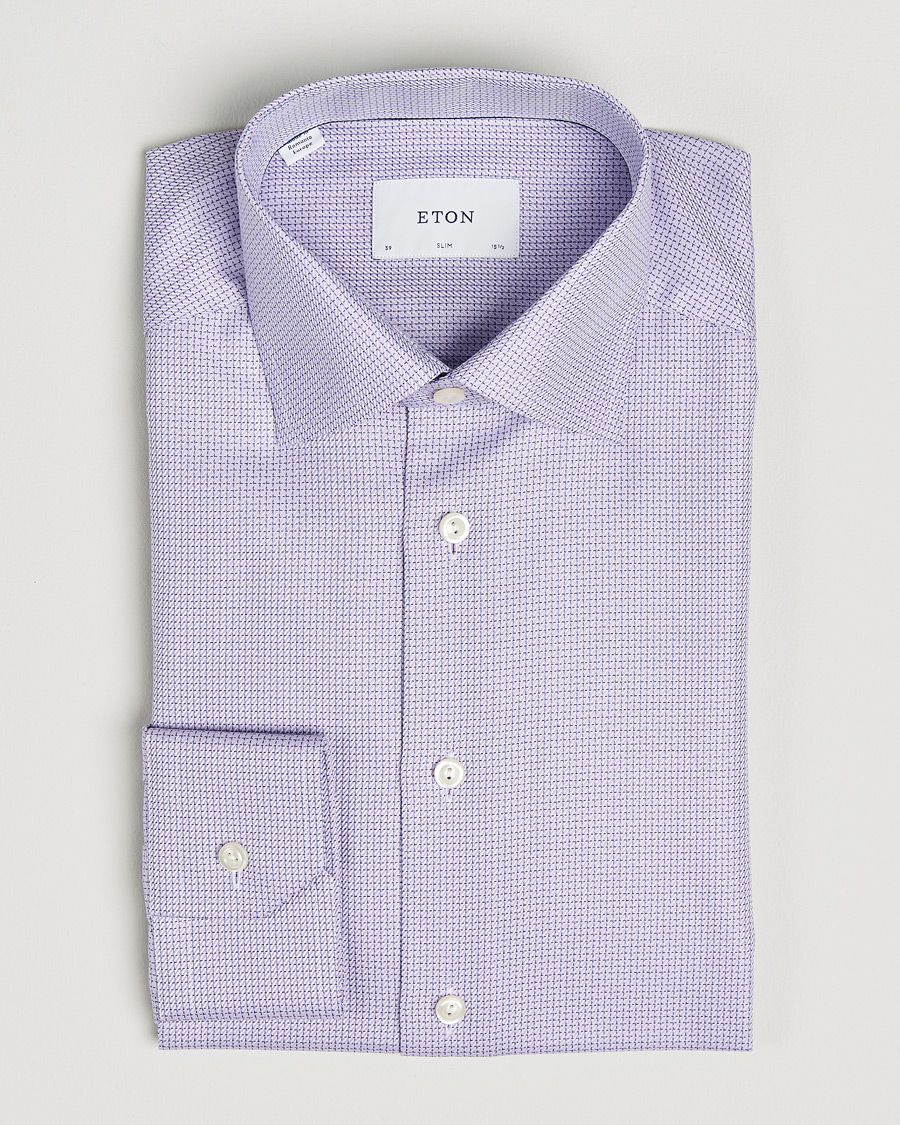 Herre | Skjorter | Eton | Slim Fit Signature Twill Structured Shirt Light Purple