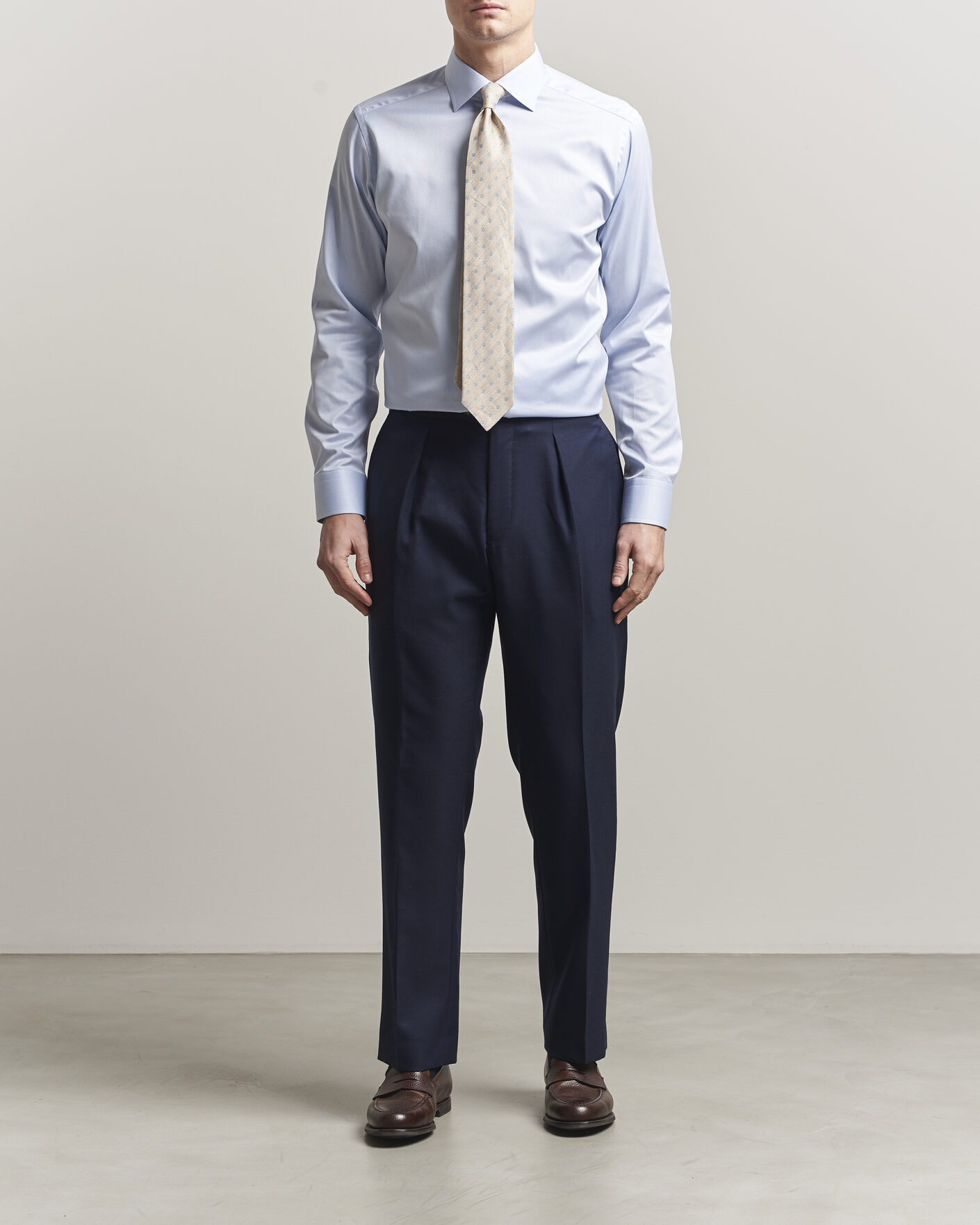 Herre | Skjorter | Eton | Slim Fit Signature Twill Contrast Shirt Light Blue