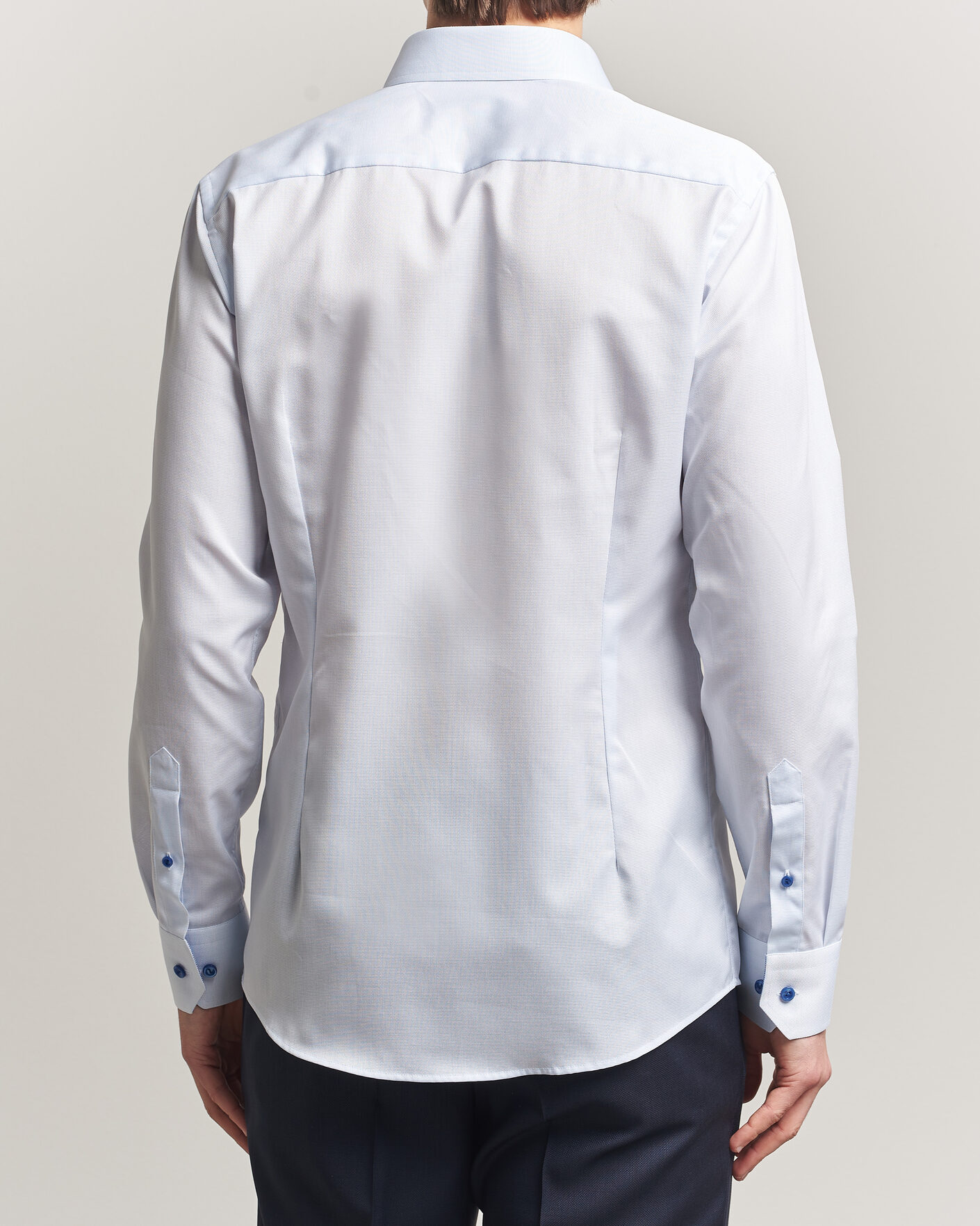 Herre | Skjorter | Eton | Slim Fit Signature Twill Contrast Shirt Light Blue
