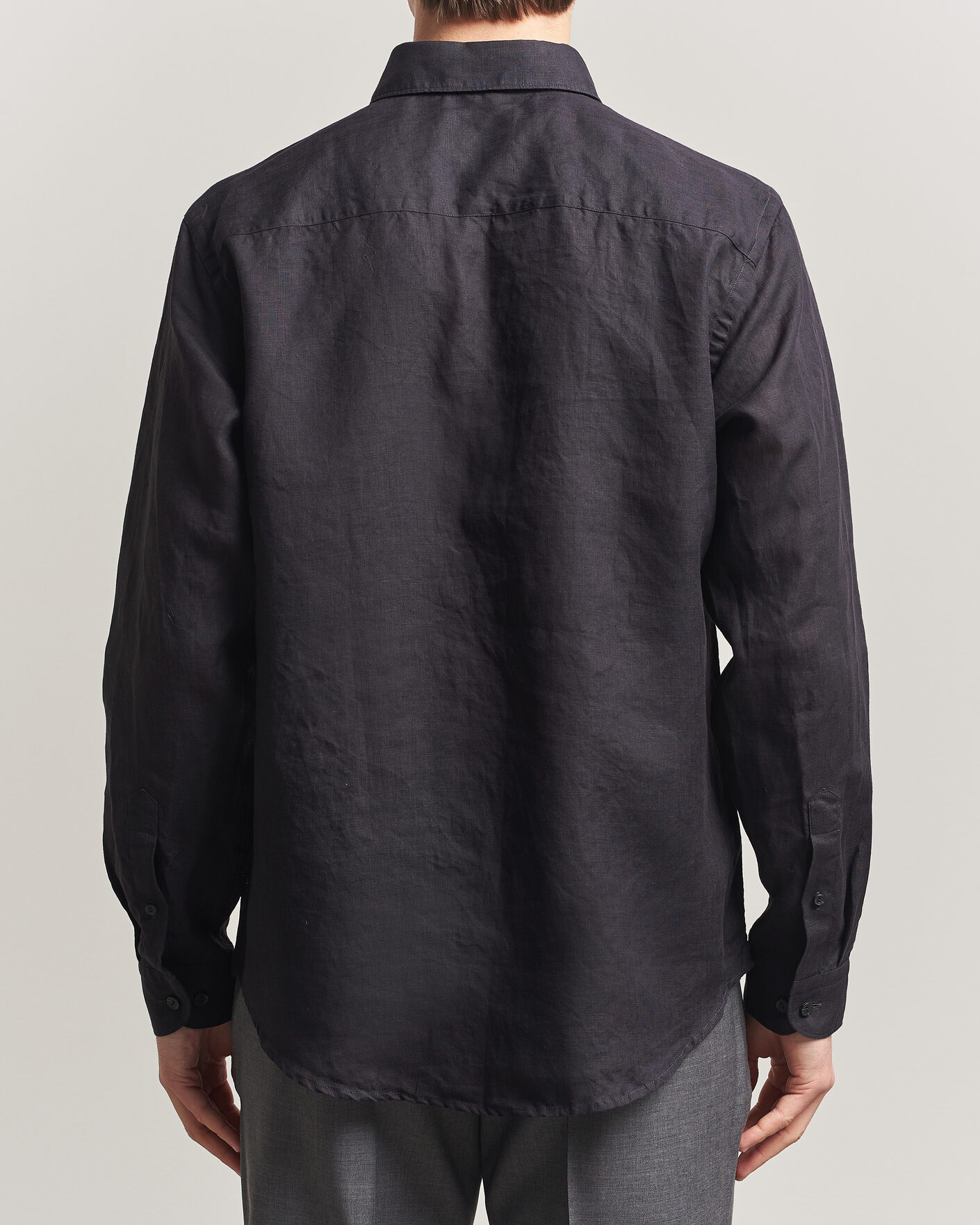 Herre | Skjorter | Eton | Casual Fit Linen Shirt Black