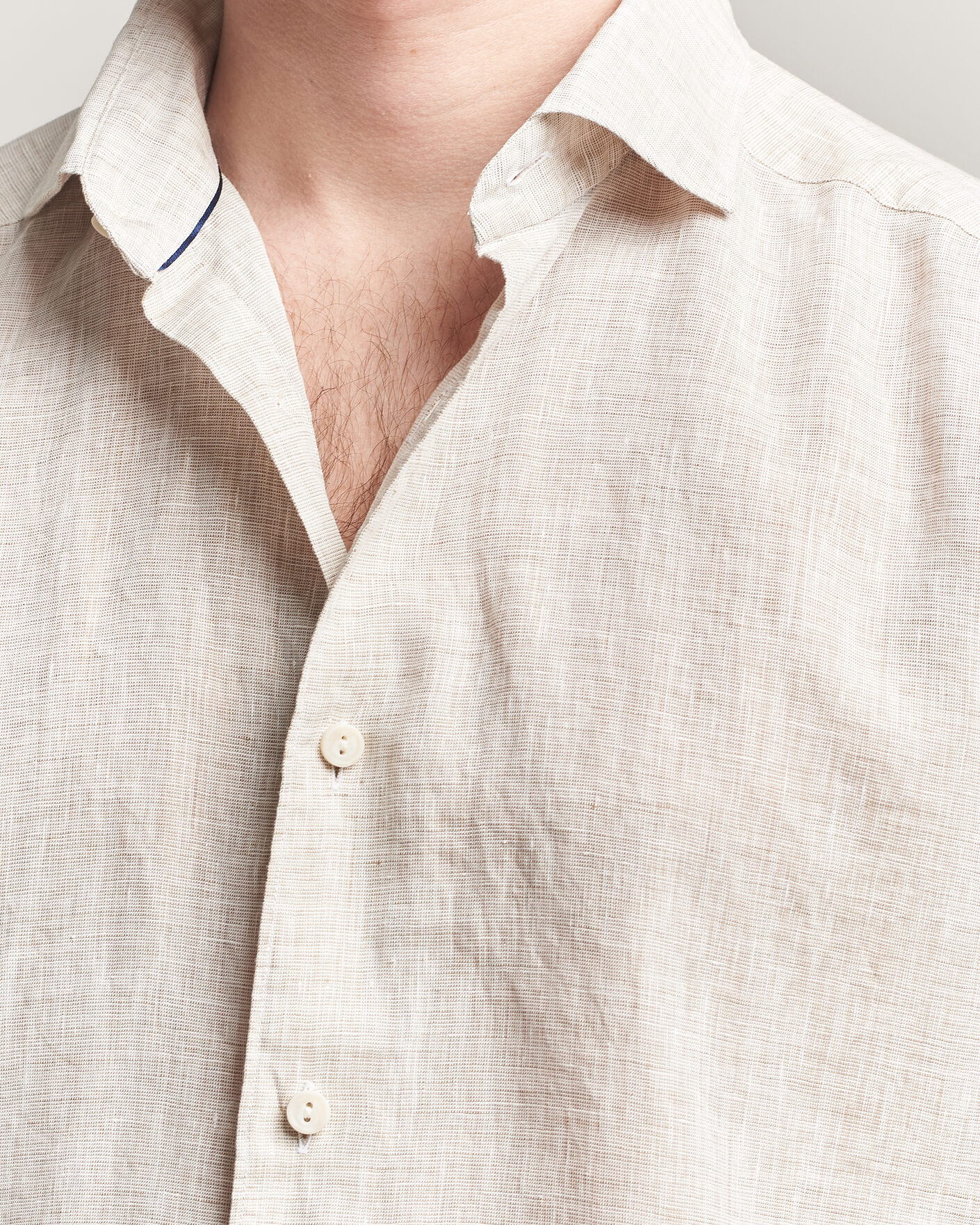 Herre | Skjorter | Eton | Casual Fit Linen Shirt Beige