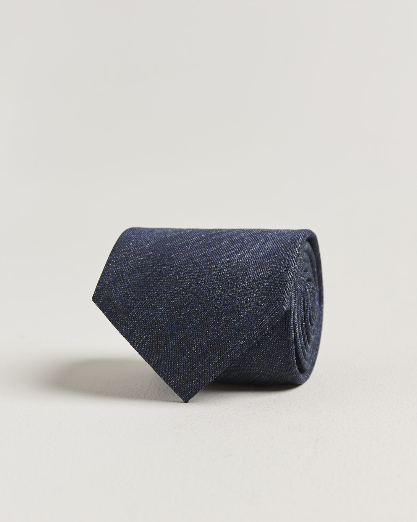 Herre | Slips | Eton | Linen Silk Tie Navy Blue