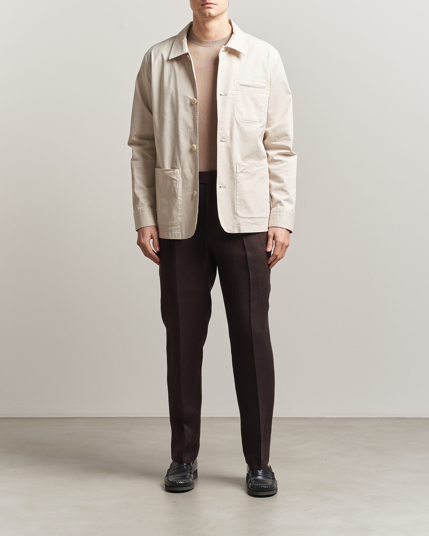 Herre | Jakker | Eton | Cotton Chore Jacket Off White