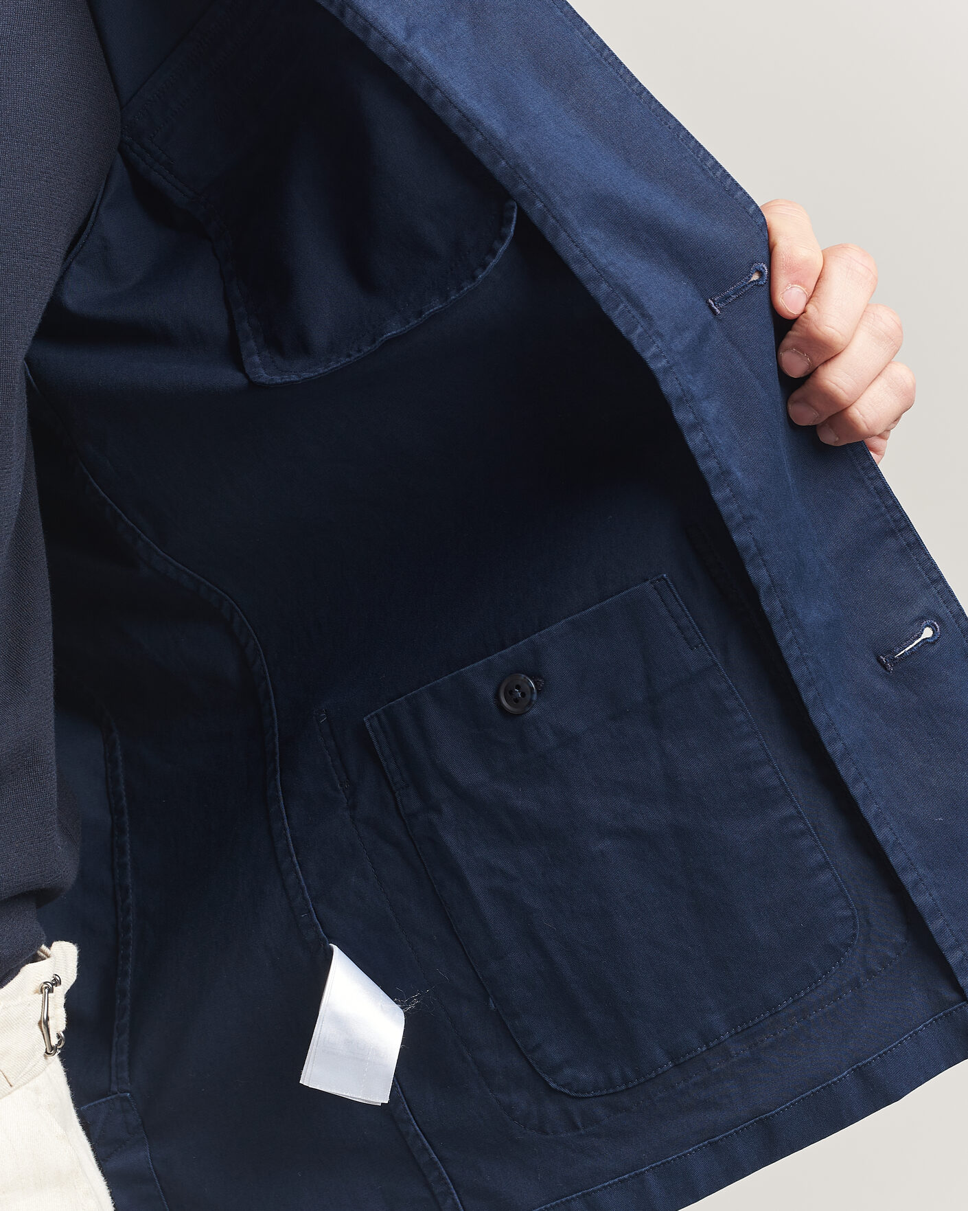 Herre | Jakker | Eton | Cotton Chore Jacket Navy Blue