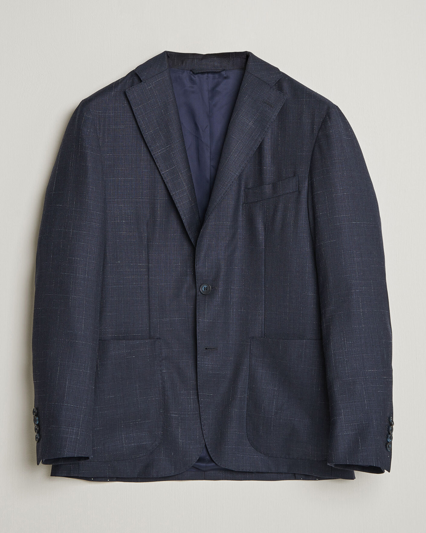 Herre | Dressjakker | Eton | Wool Silk Soft Blazer Navy Blue