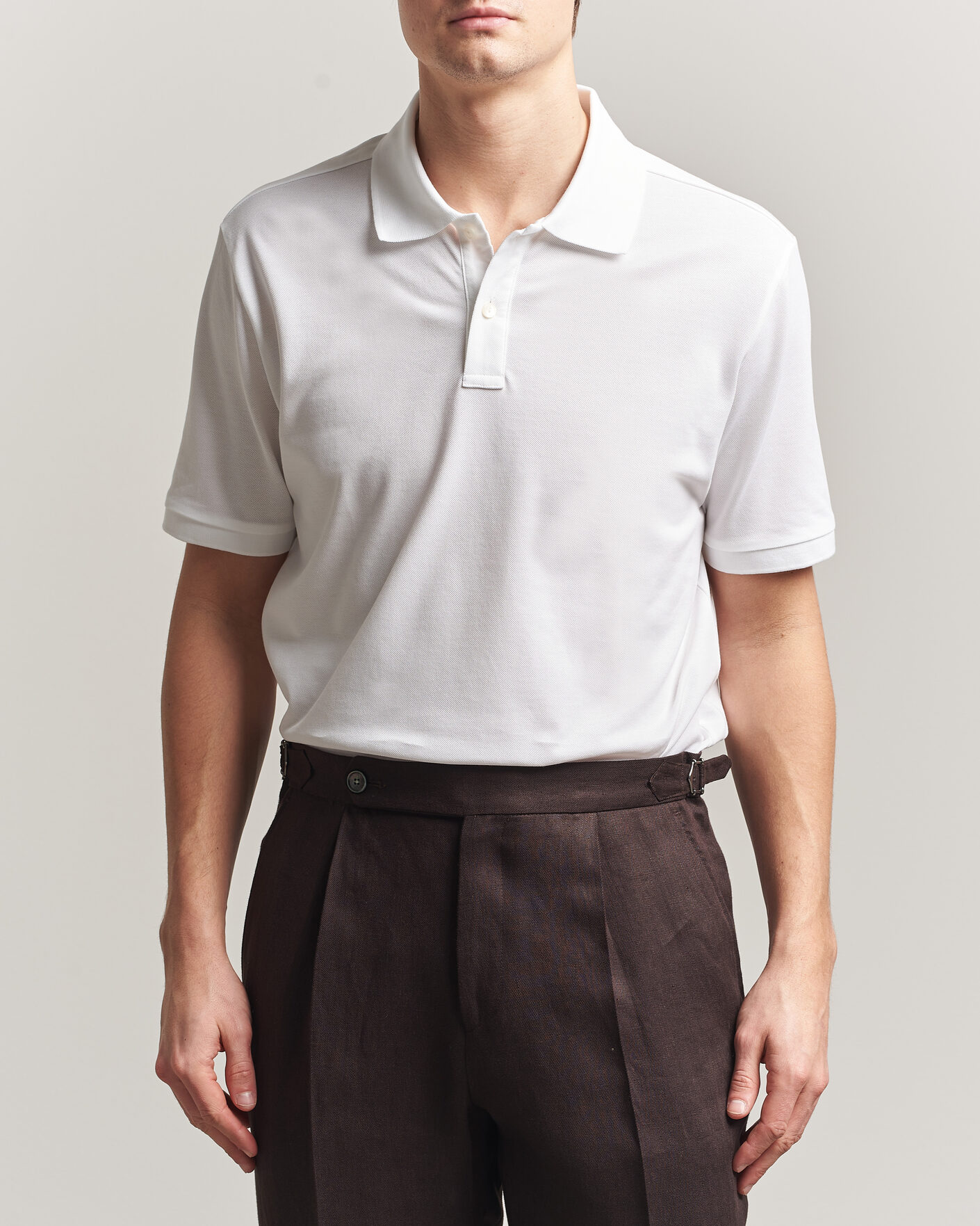 Herre | Pikéer | Eton | Pima Pique Polo White