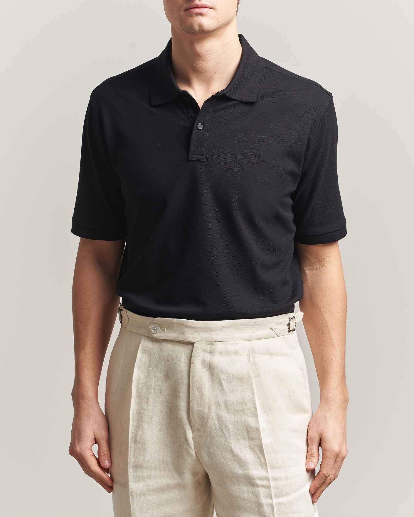 Herre | Pikéer | Eton | Pima Pique Polo Black