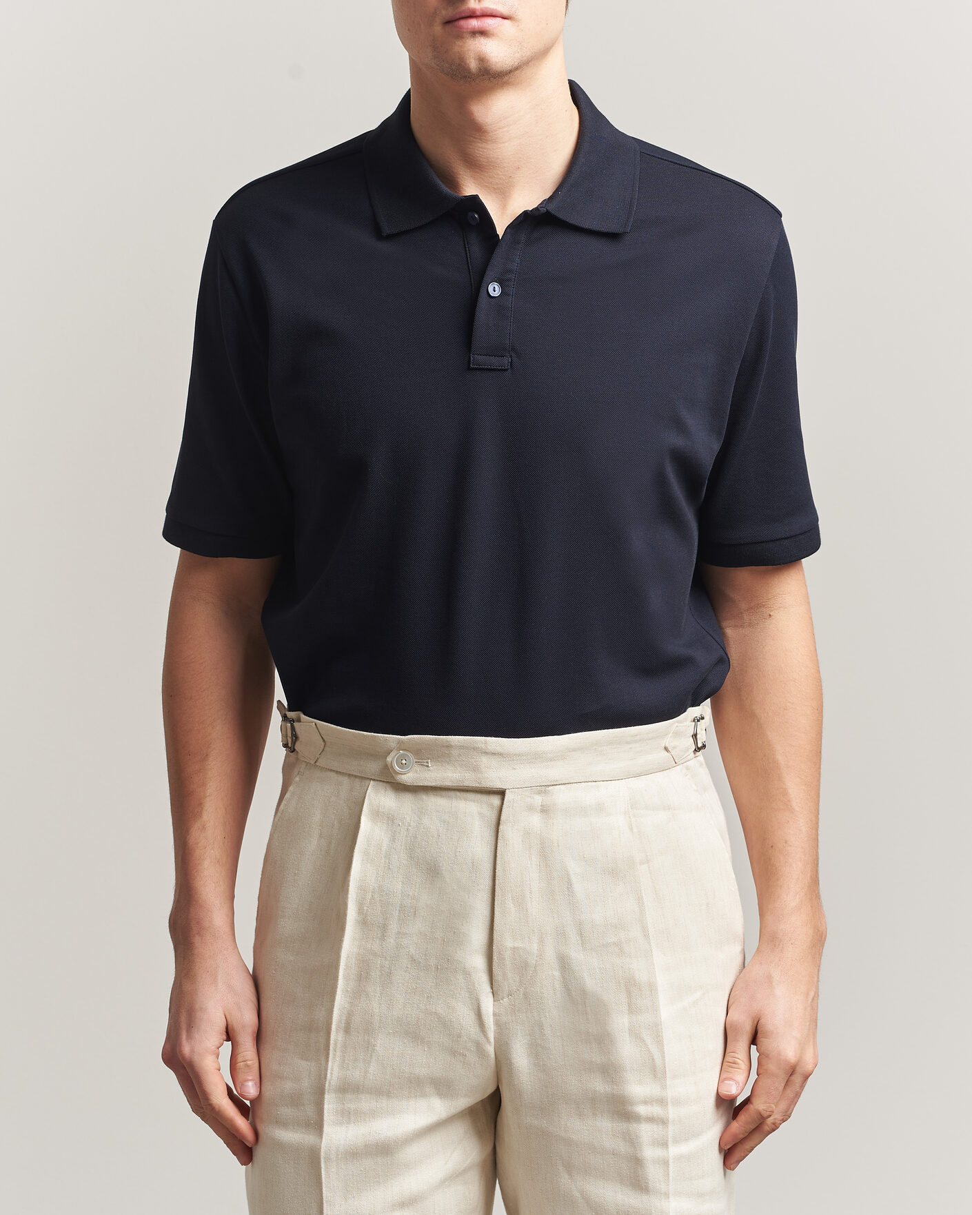 Herre | Pikéer | Eton | Pima Pique Polo Navy Blue