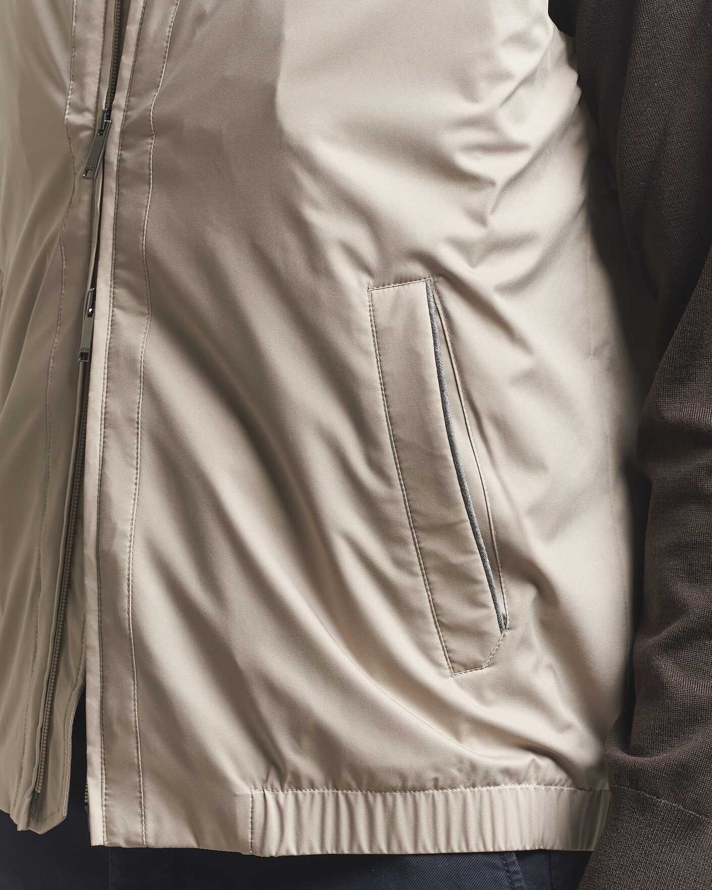 Herre | Vester | Eton | Lightweight Wind Vest Beige