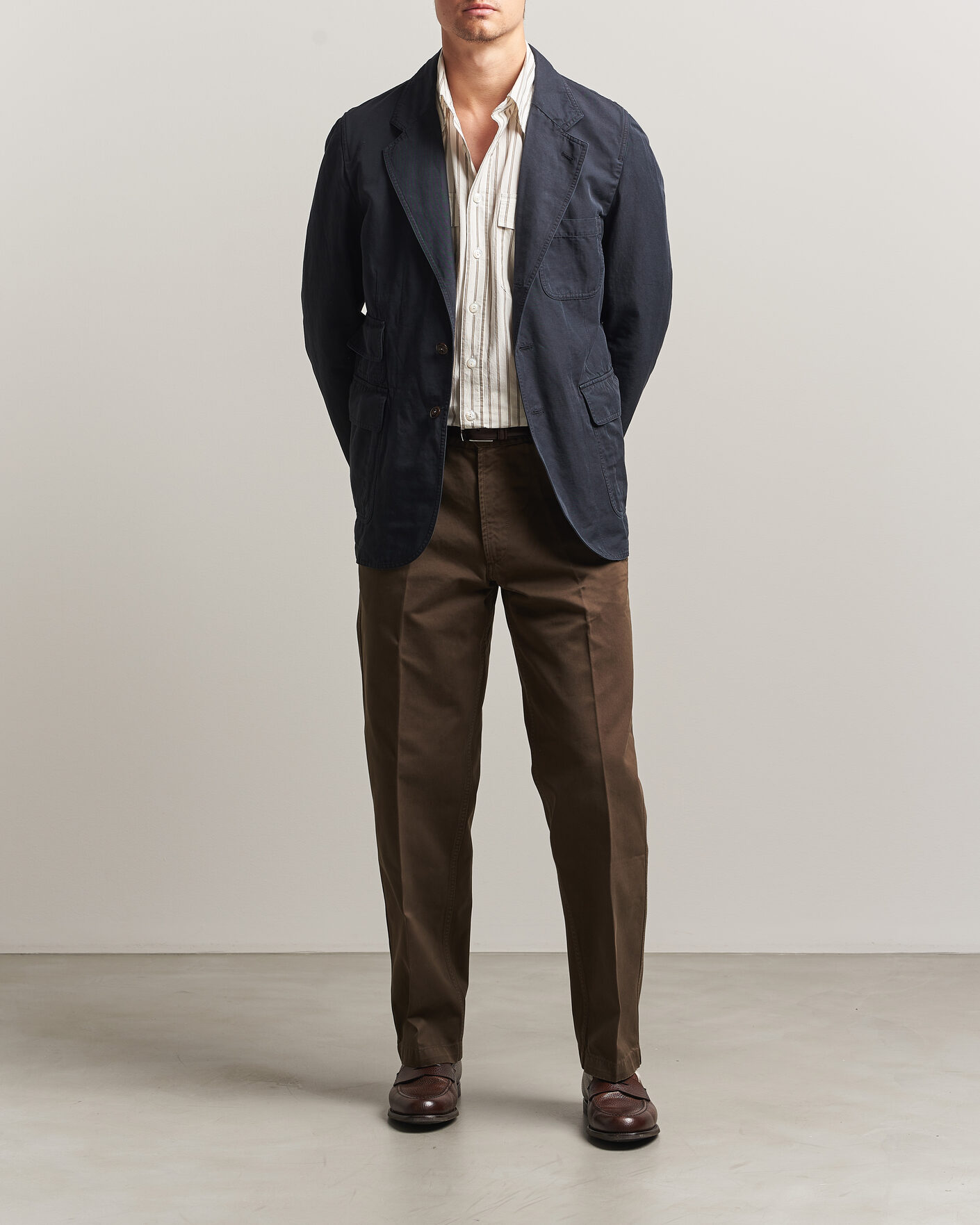 Herre | Dressjakker | Drake's | MKIV Clean Twill Games Blazer Navy