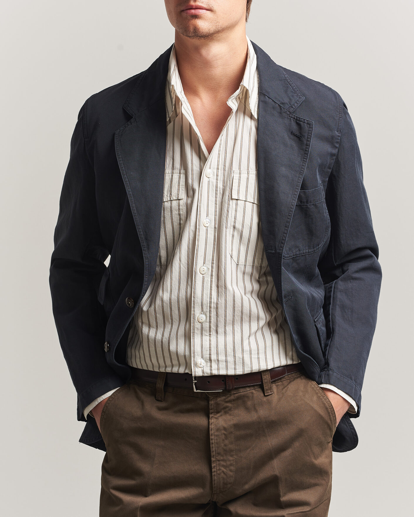 Herre | Dressjakker | Drake's | MKIV Clean Twill Games Blazer Navy